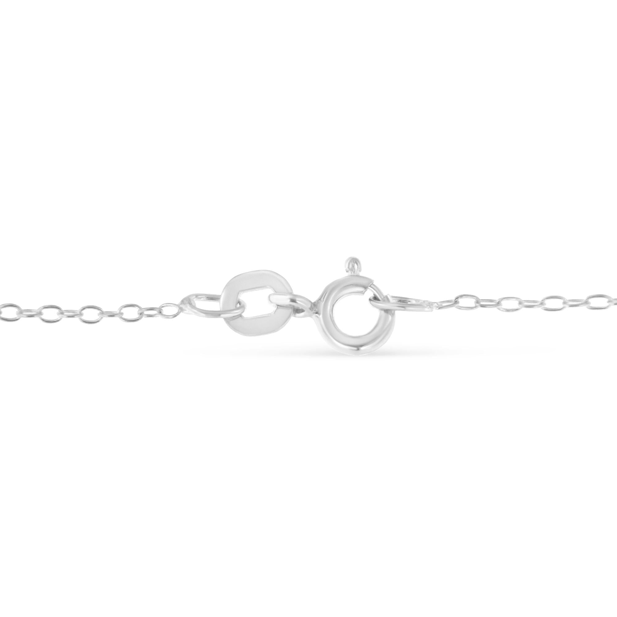 Collar de diamantes en plata de ley (1/2 ct, color IJ, claridad I1-I2) - Friggin Jewelry