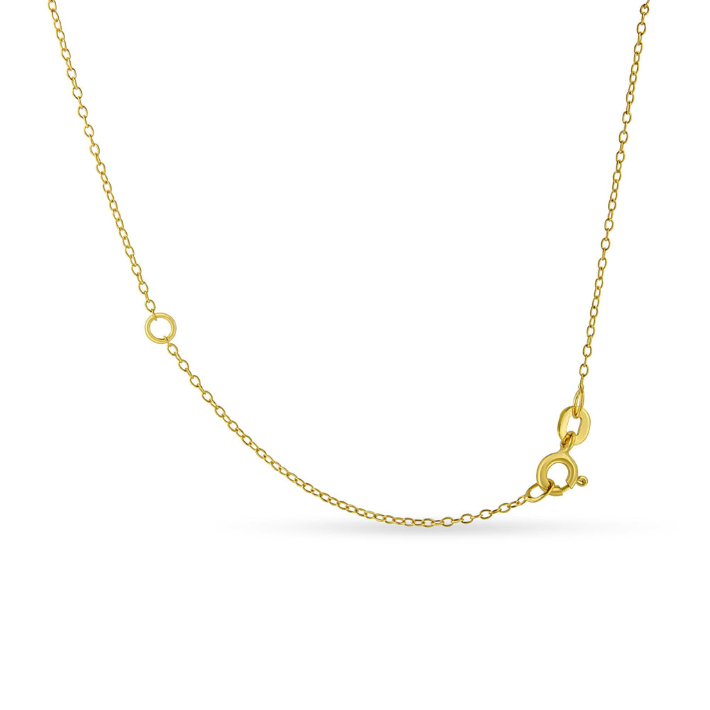 Collar con colgante de 18" en plata de ley 925 con bisel de diamantes de 1/2 quilates (color IJ, claridad I2-I3) - Friggin Jewelry