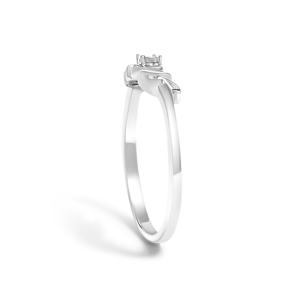 Anello "MOM" in argento sterling 925 con diamanti (colore JK, purezza I2-I3) - Friggin Jewelry