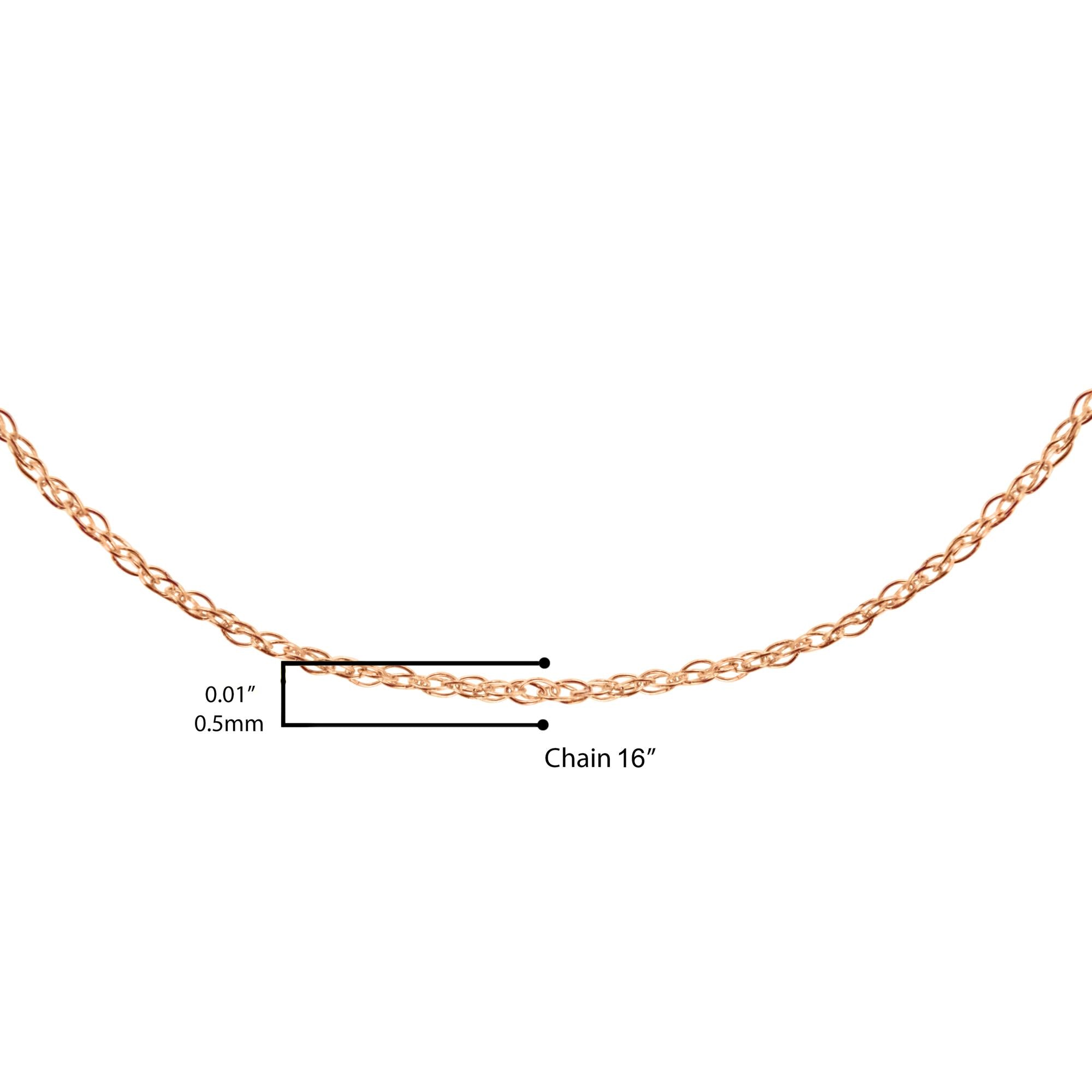 10K Gold 0.5 mm Slender & Dainty Fine Rope Chain Necklace - Friggin Jewelry
