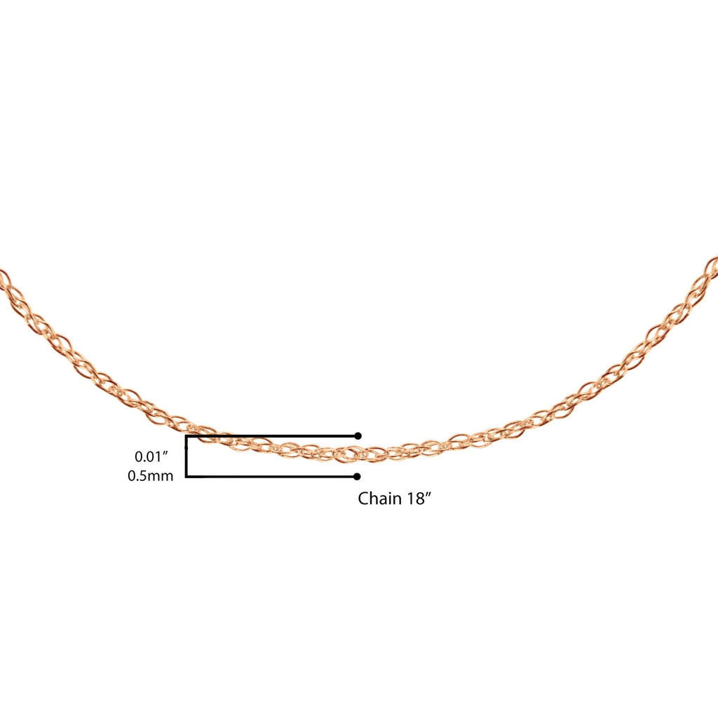 10K Gold 0.5 mm Slender & Dainty Fine Rope Chain Necklace - Friggin Jewelry