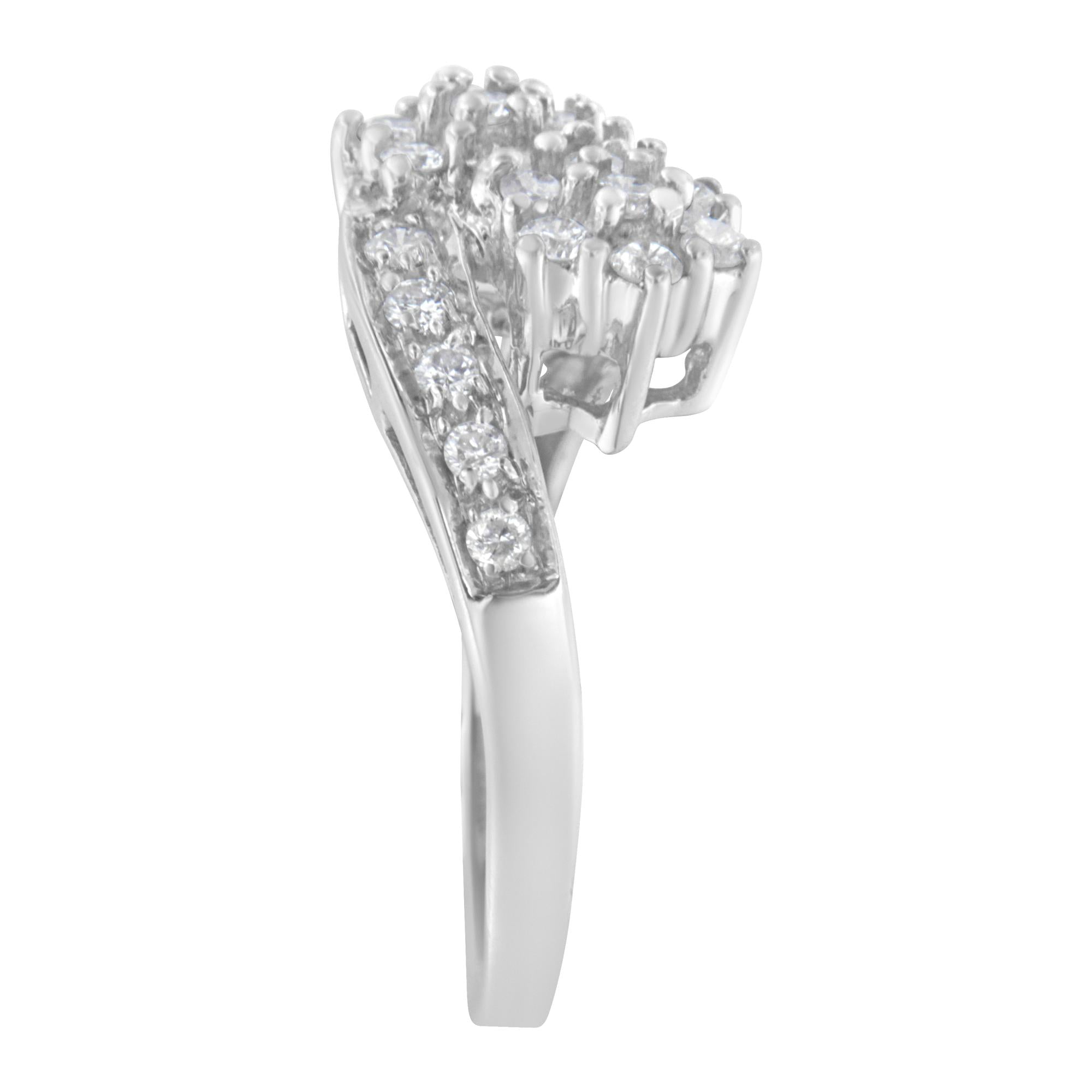 Anello a fascia con diamanti in oro bianco 14 carati (7/8 carati, colore HI, purezza I1-I2) - Friggin Jewelry