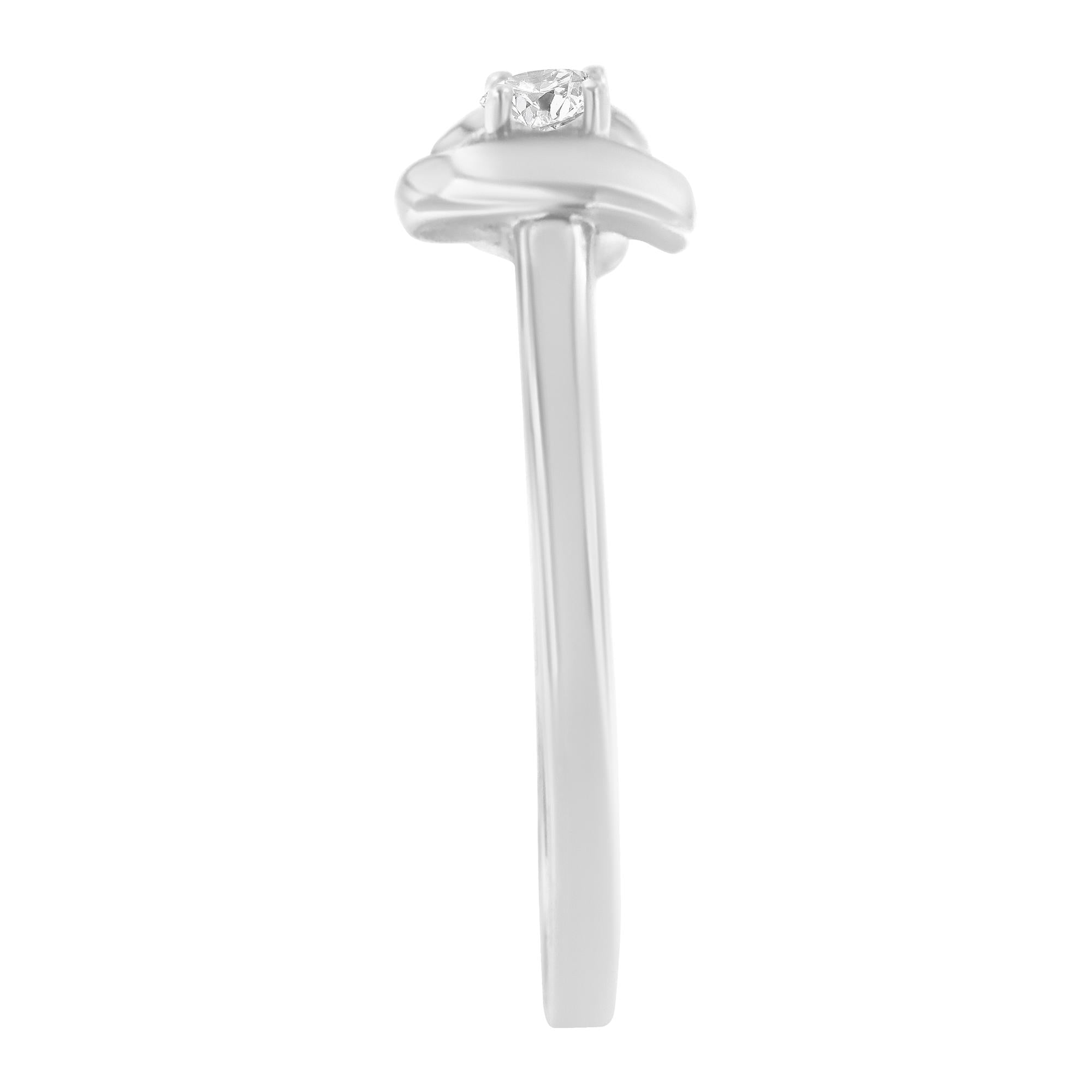 Anello con promessa di diamanti in oro bianco 10 carati (1/10 ct, colore HI, purezza SI2-I1) - Friggin Jewelry