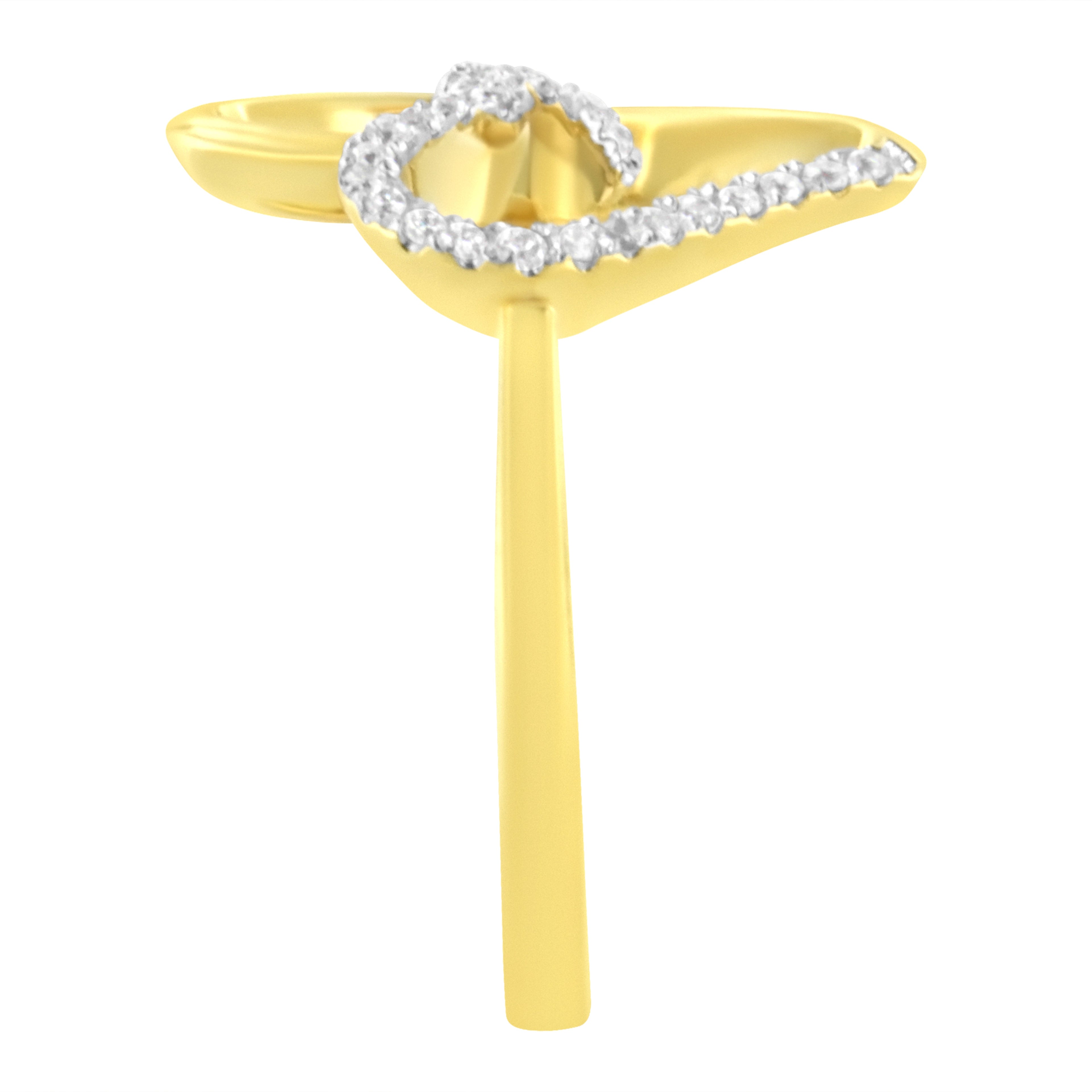 14KT Yellow Gold 1/10 ctw. Diamond Heart Shape Ring (K-L, I1-I2) - Friggin Jewelry