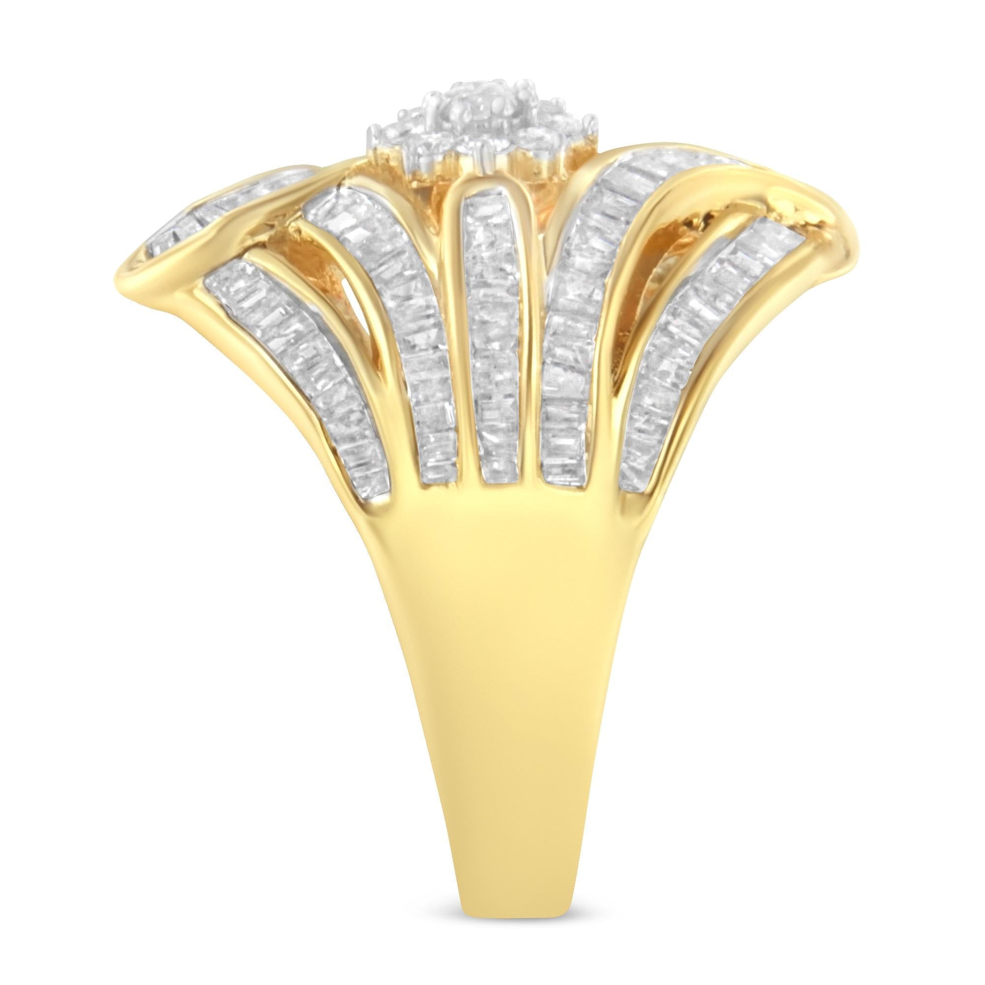 10K Yellow Gold Diamond Ring (1 Cttw, I-J Color, I2-I3 Clarity) - Friggin Jewelry