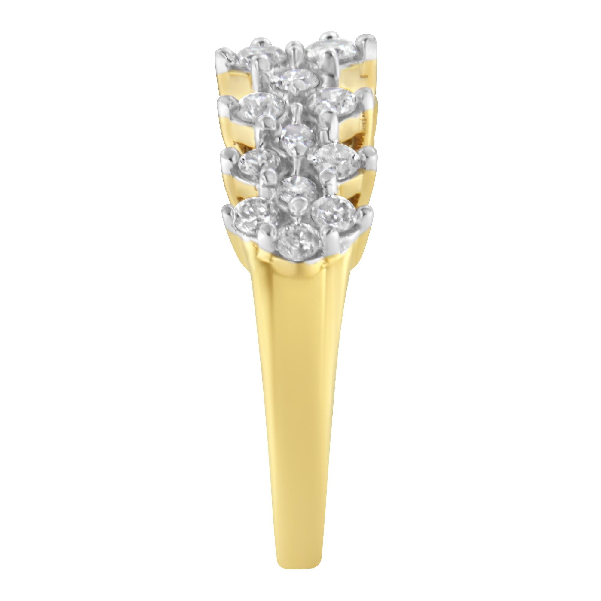 10K Yellow Gold Round Diamond Ring (1 cttw, J-K Color, I1-I2 Clarity) - Friggin Jewelry