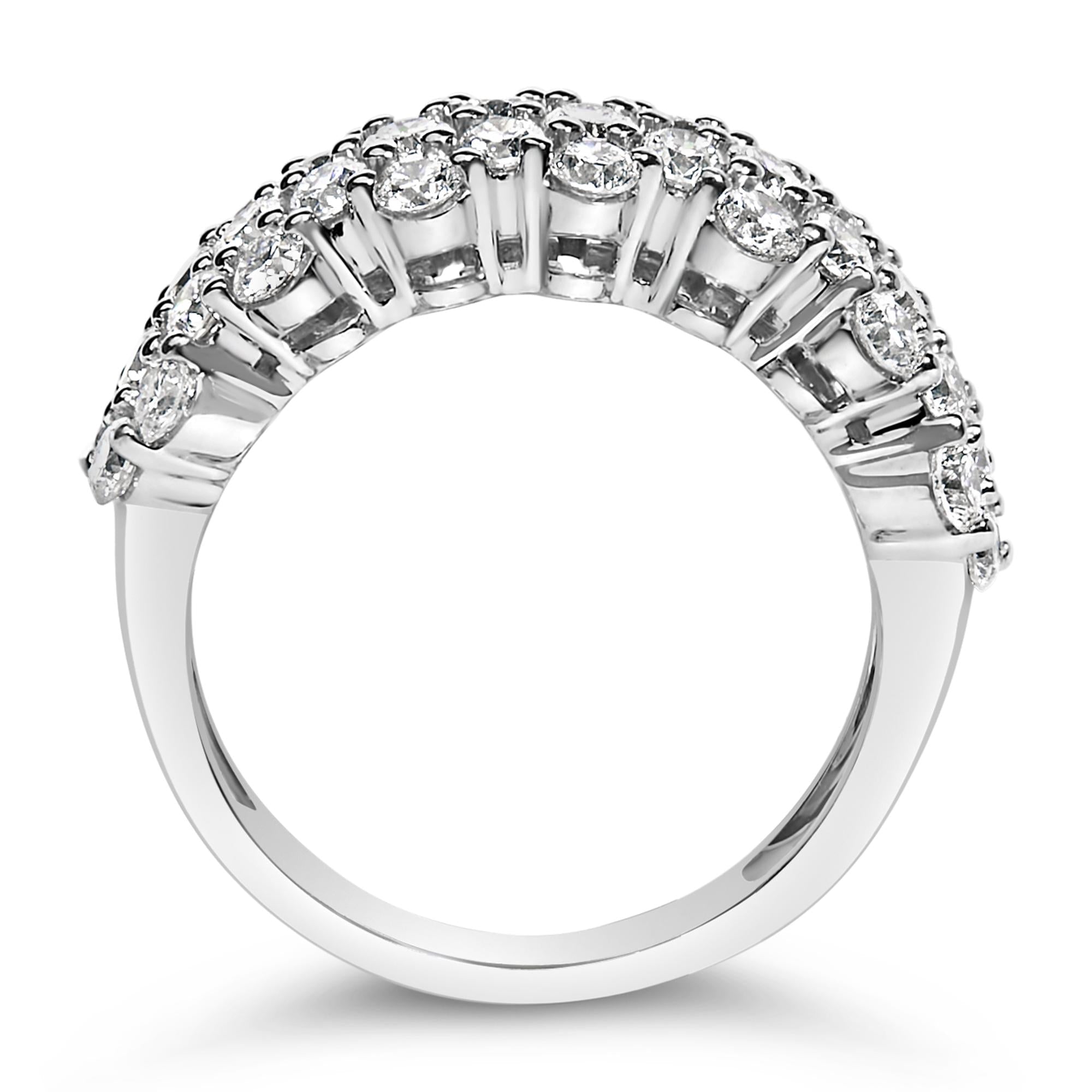 .925 Sterling Silver 2.0 cttw Lab Grown Diamond Scattered Band Ring (F-G Color, VS1-VS2 Clarity) - Friggin Jewelry