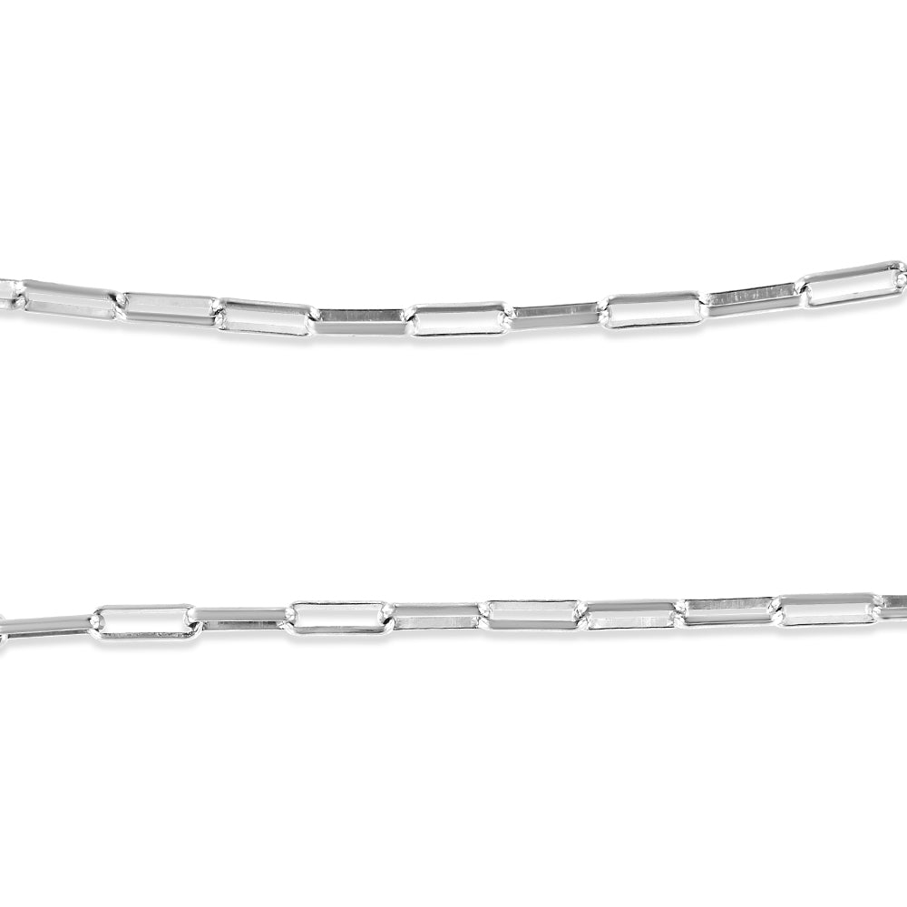.925 Sterling Silver 1/10 Cttw Round Diamond Lock Pendant Paperclip Chin Necklace (H-I Color, SI1-SI2 Clarity) - Friggin Jewelry