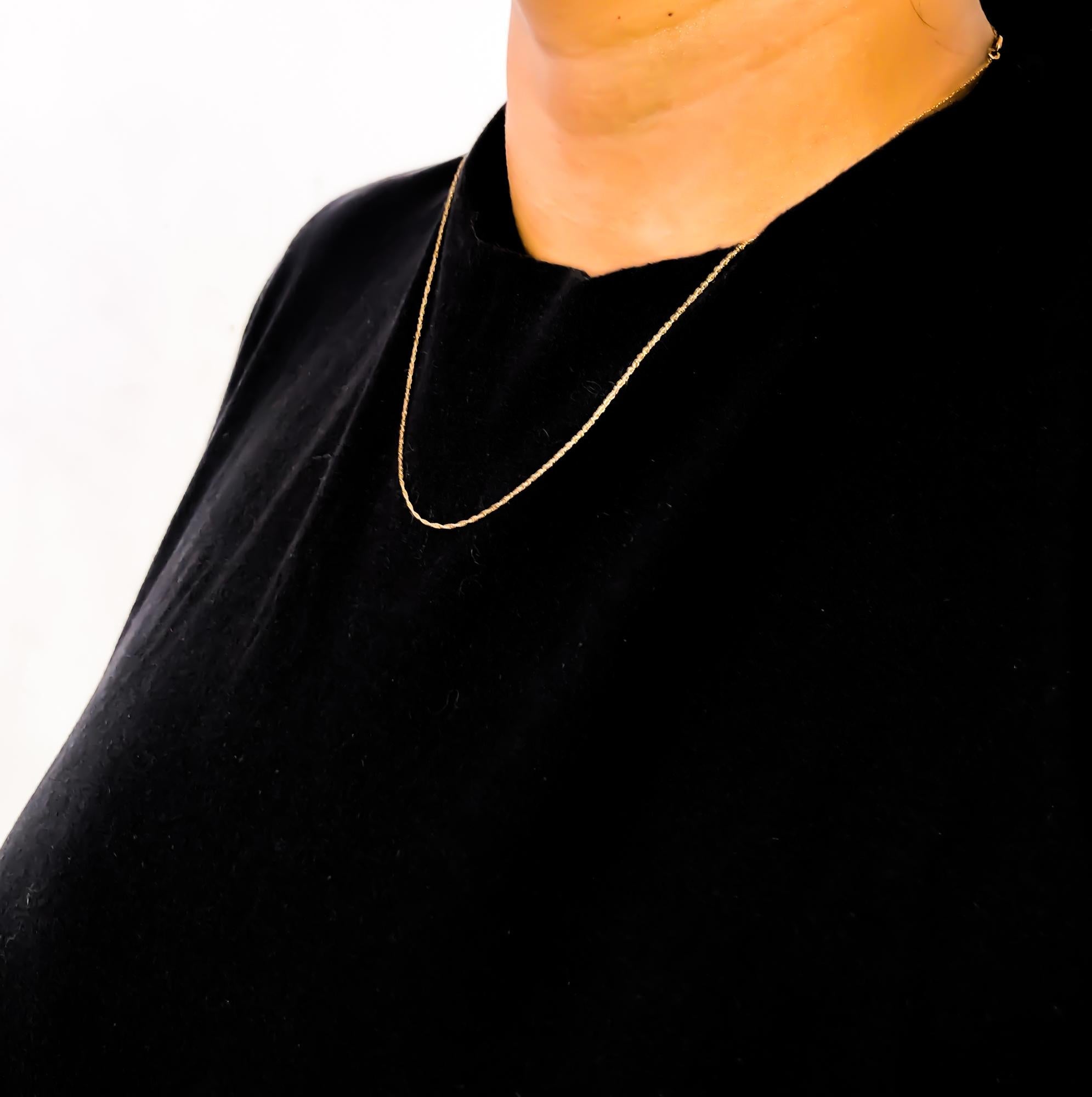 10K Gold 0.5 mm Slender & Dainty Fine Rope Chain Necklace - Friggin Jewelry