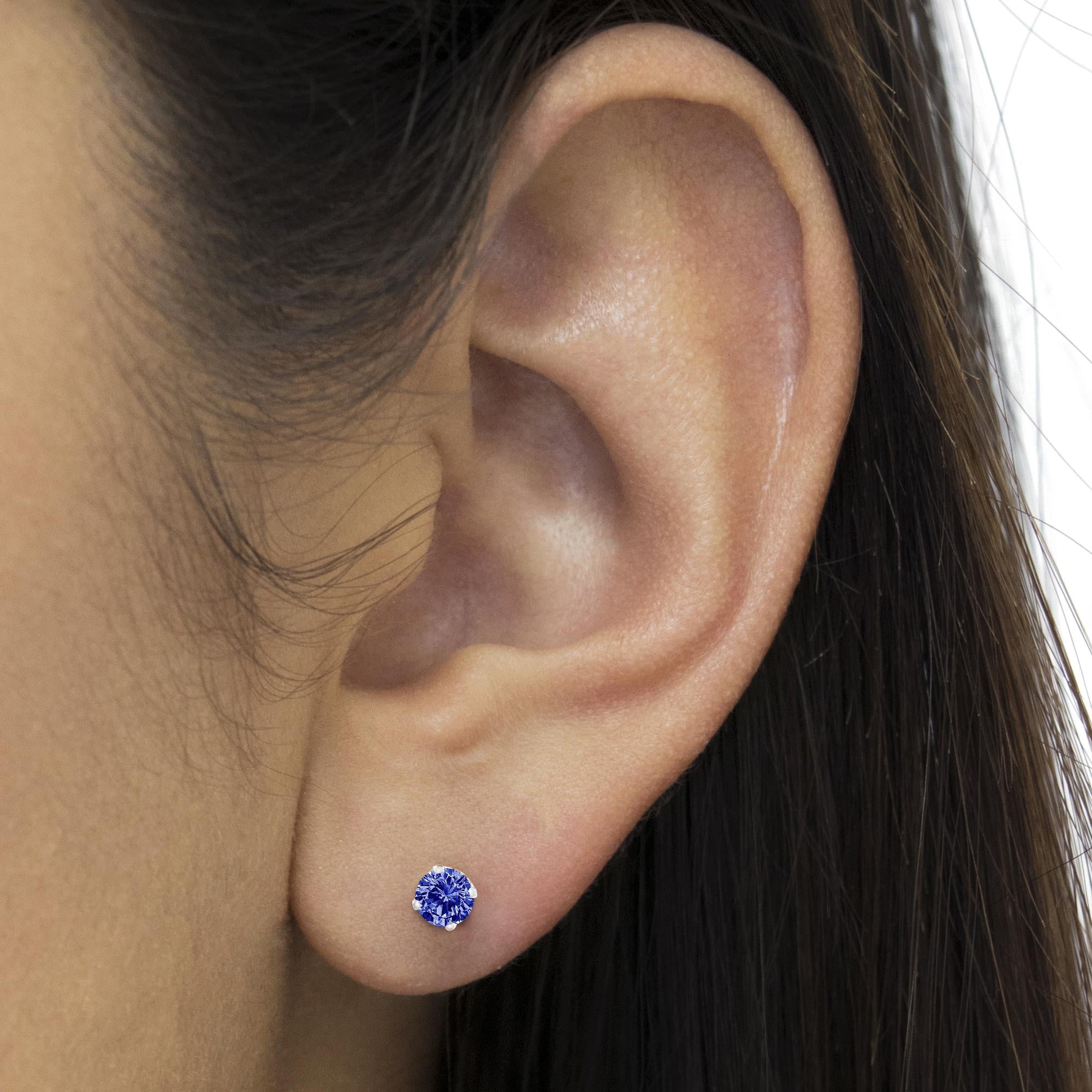 .925 Sterling Silver 0.15 Cttw Round Brilliant-Cut Diamond Classic 4-Prong Stud Earrings - Friggin Jewelry
