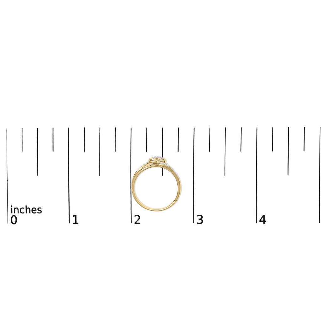 Anello con promessa a forma di cuore in filigrana con diamanti in oro giallo 10 carati (colore IJ, purezza I3) - Friggin Jewelry