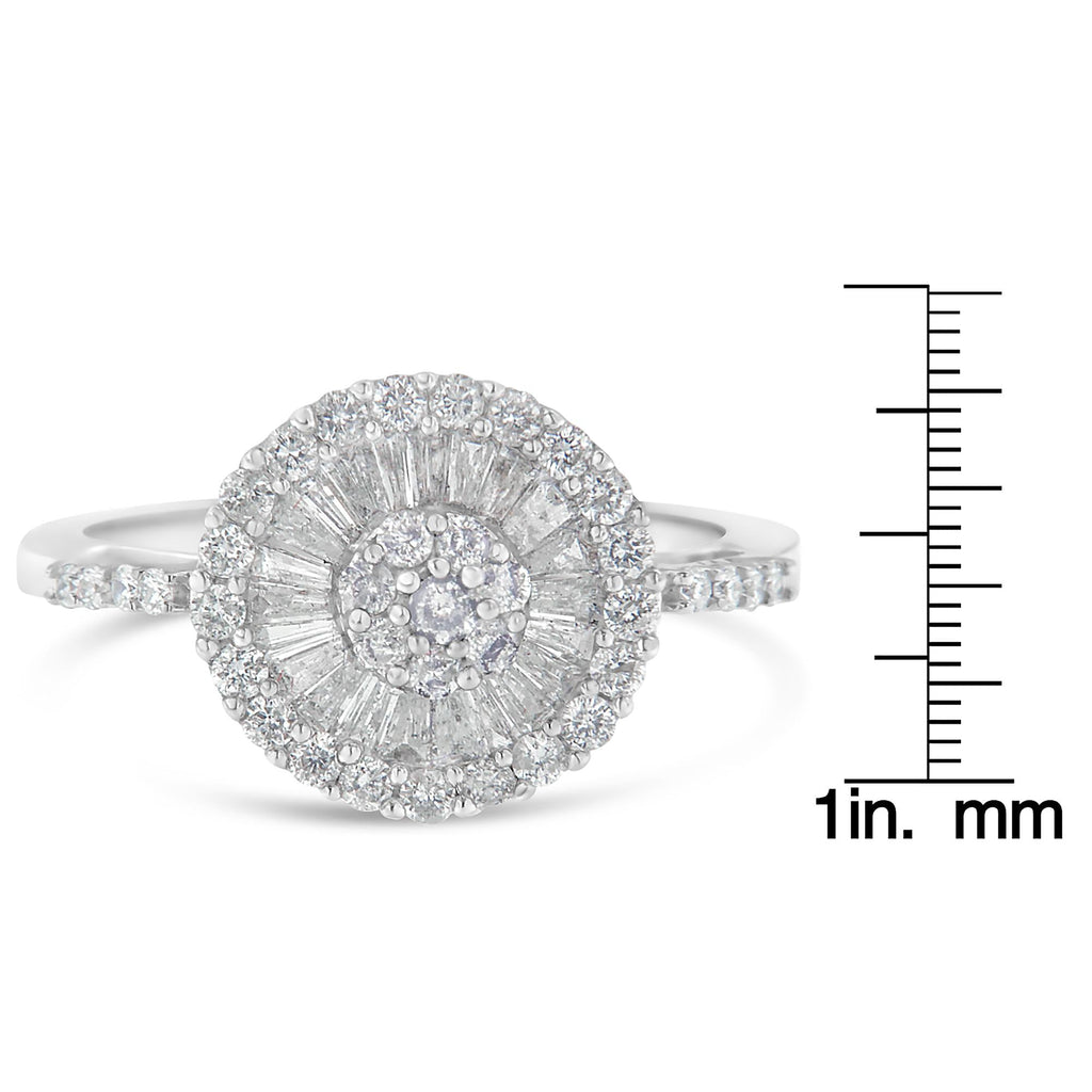 10KT White Gold Diamond Cocktail Ring (1 cttw, H-I Color, SI2-I1 Clarity) - Friggin Jewelry
