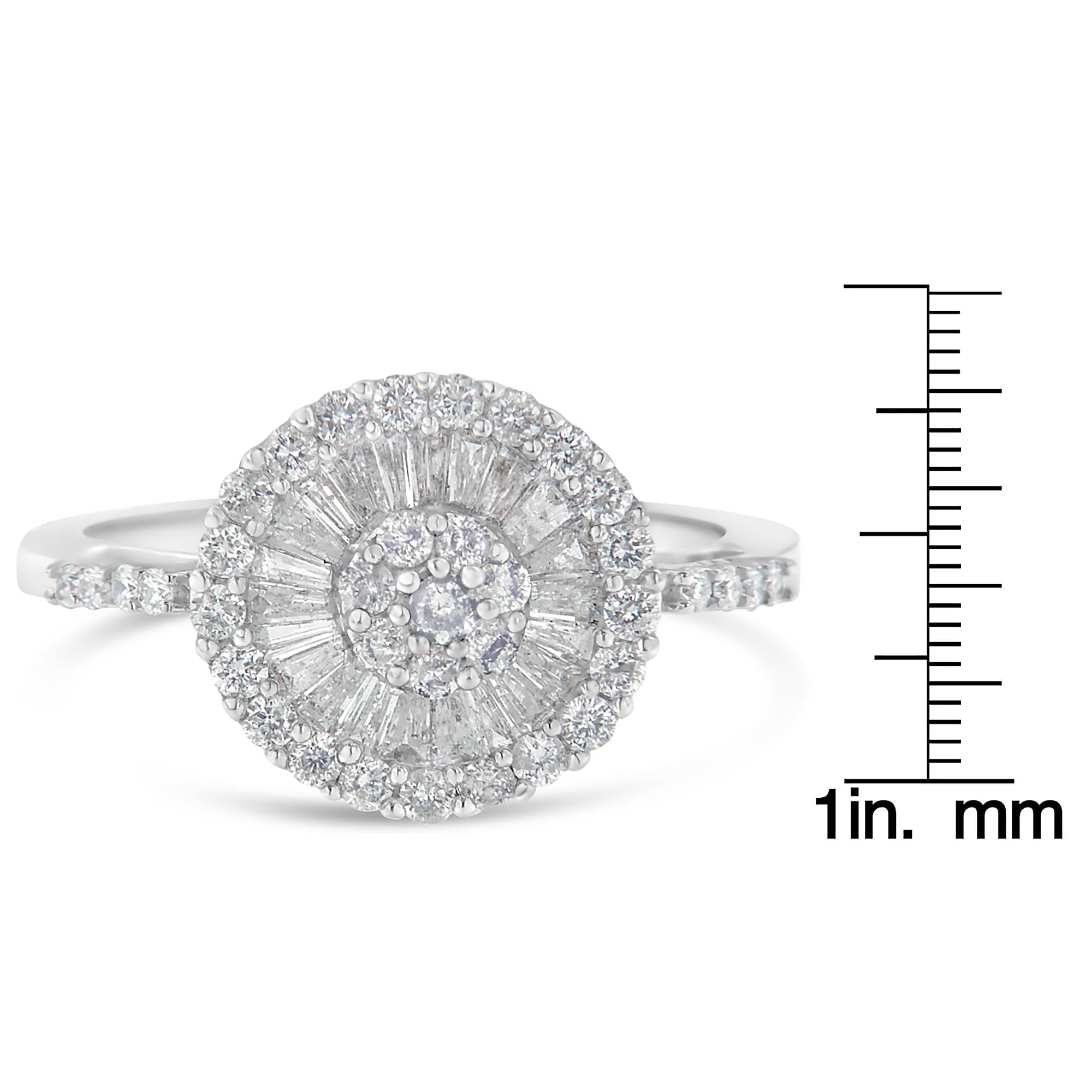 10KT White Gold Diamond Cocktail Ring (1 cttw, H-I Color, SI2-I1 Clarity) - Friggin Jewelry