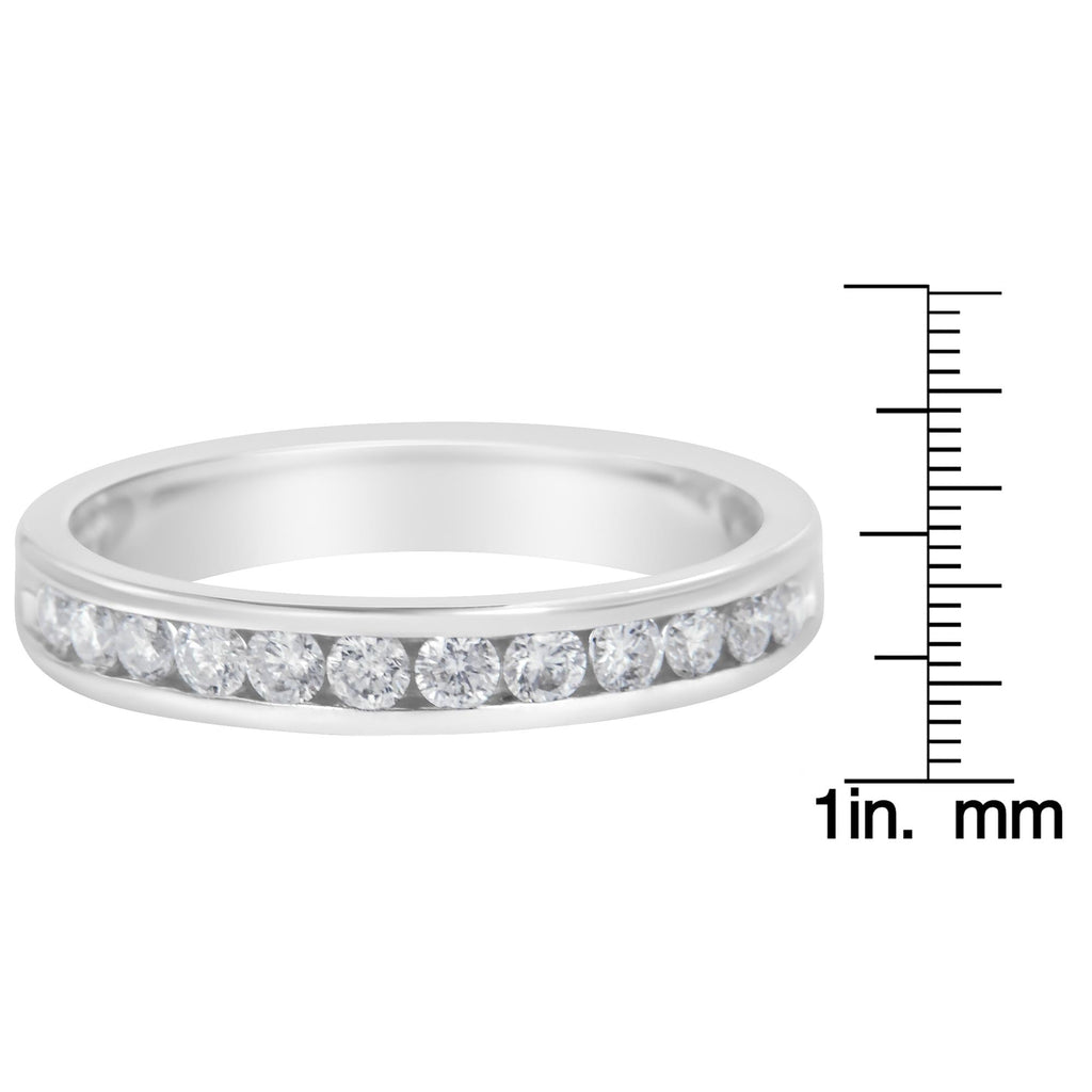 Anillo de oro blanco de 14 quilates con diamantes de 1/2 ct (color IJ, claridad I2-I3) - Friggin Jewelry