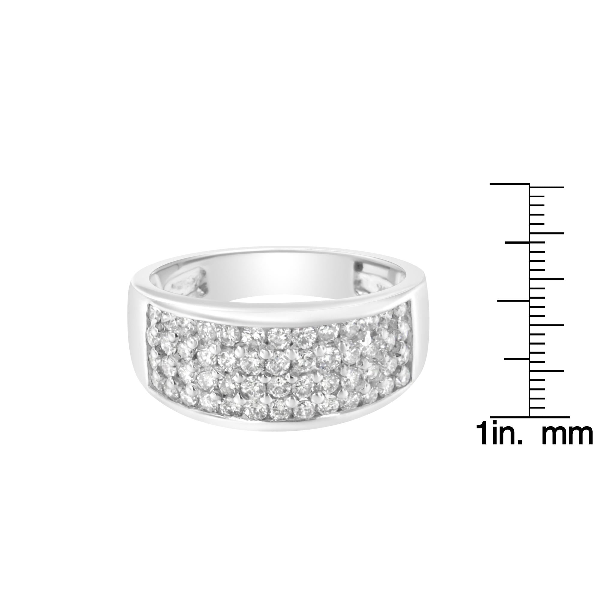 14K White Gold Round Cut Diamond Ring (1.0 Cttw, H-I Color, SI2-I1 Clarity) - Friggin Jewelry Premium