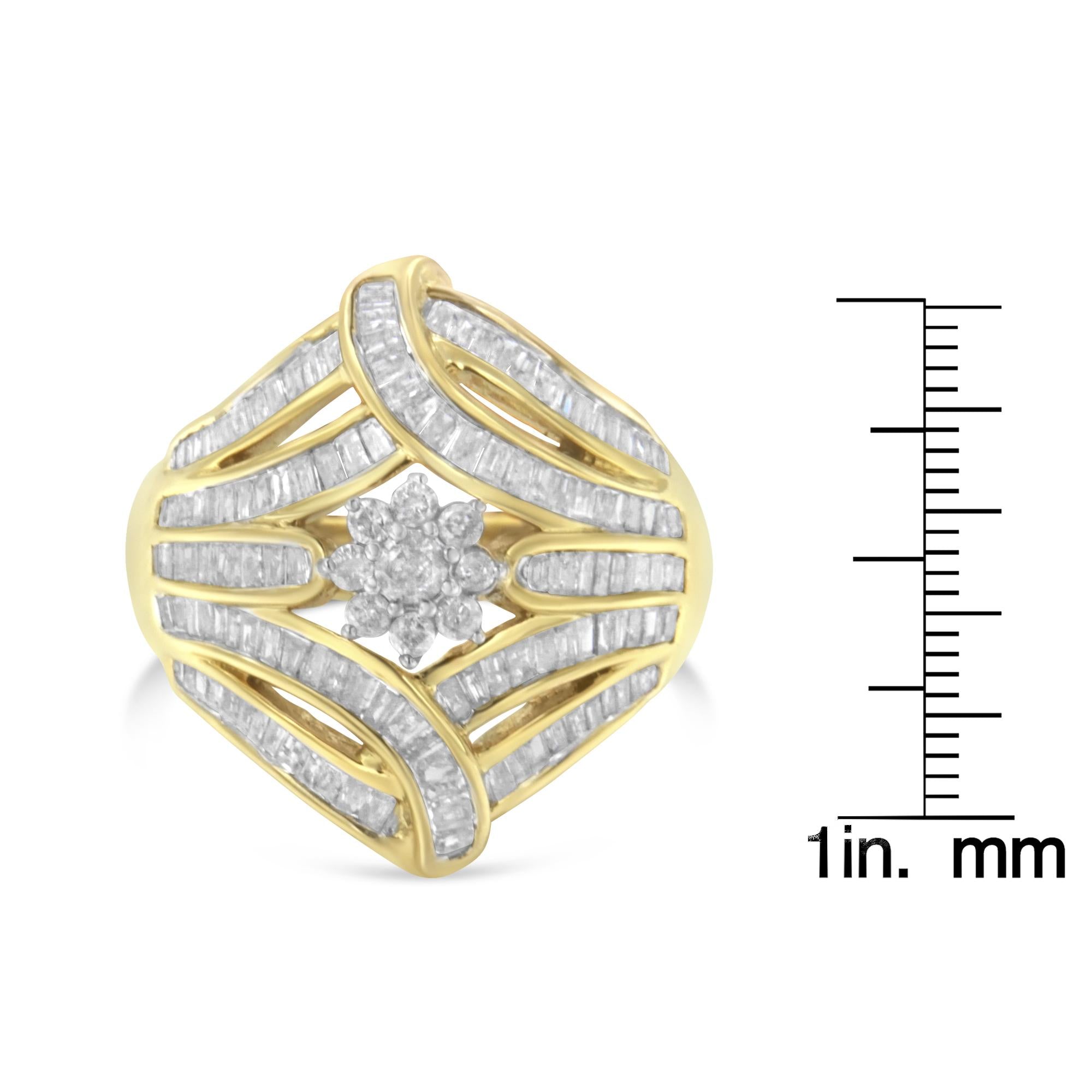 10K Yellow Gold Diamond Ring (1 Cttw, I-J Color, I2-I3 Clarity) - Friggin Jewelry