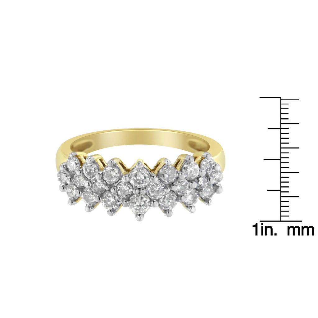 10K Yellow Gold Round Diamond Ring (1 cttw, J-K Color, I1-I2 Clarity) - Friggin Jewelry