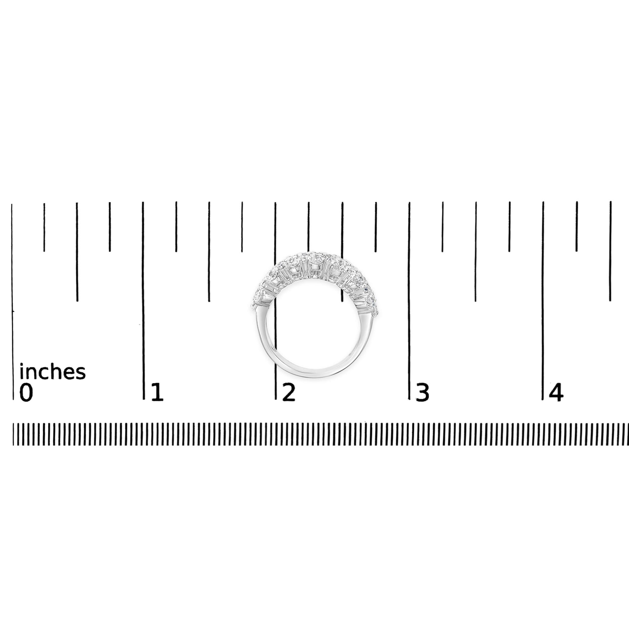 .925 Sterling Silver 2.0 cttw Lab Grown Diamond Scattered Band Ring (F-G Color, VS1-VS2 Clarity) - Friggin Jewelry