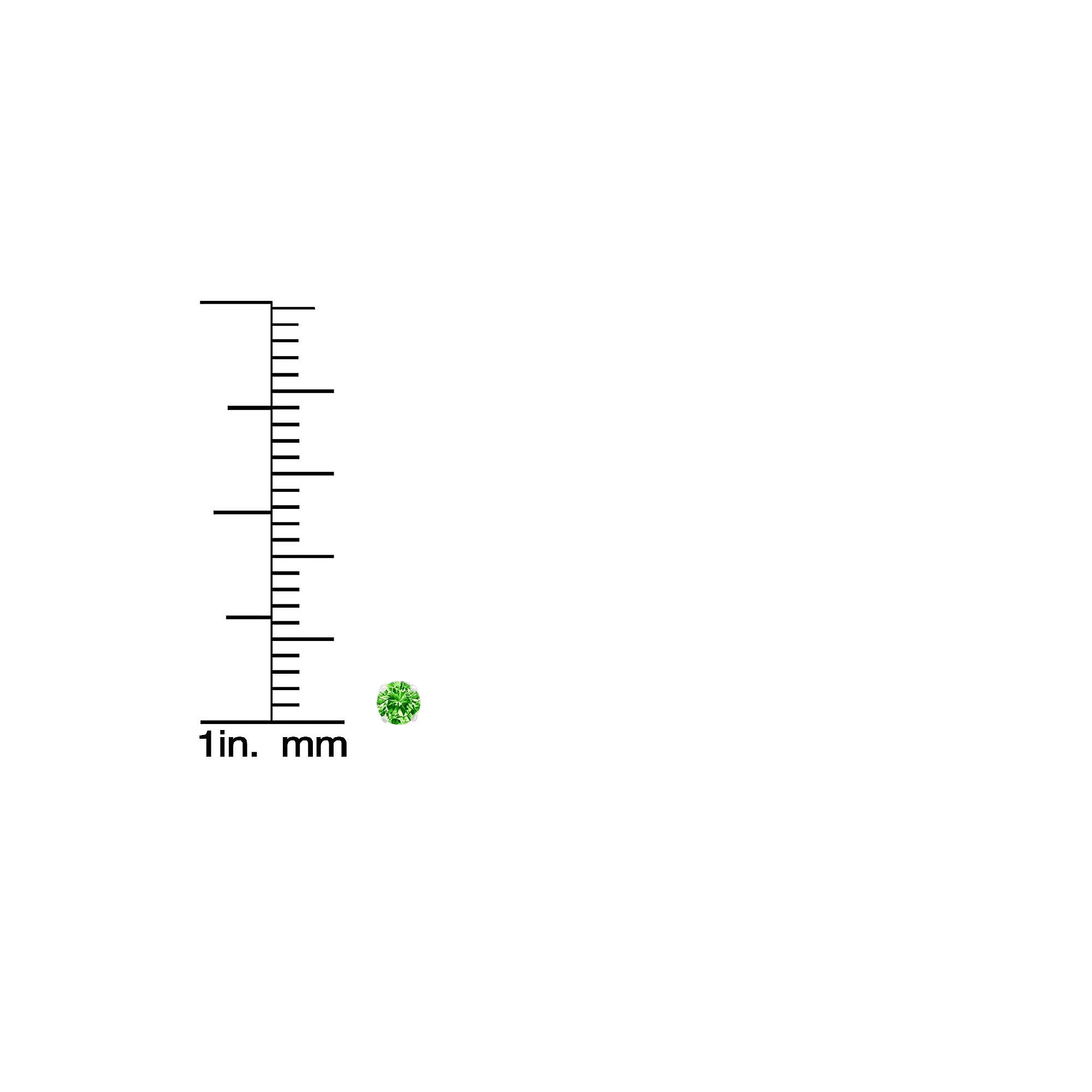 .925 Sterling Silver 1/5 Cttw Round Brilliant-Cut Green Diamond Classic 4-Prong Stud Earrings (Fancy Color-Enhanced, I2-I3 Clarity) - Friggin Jewelry