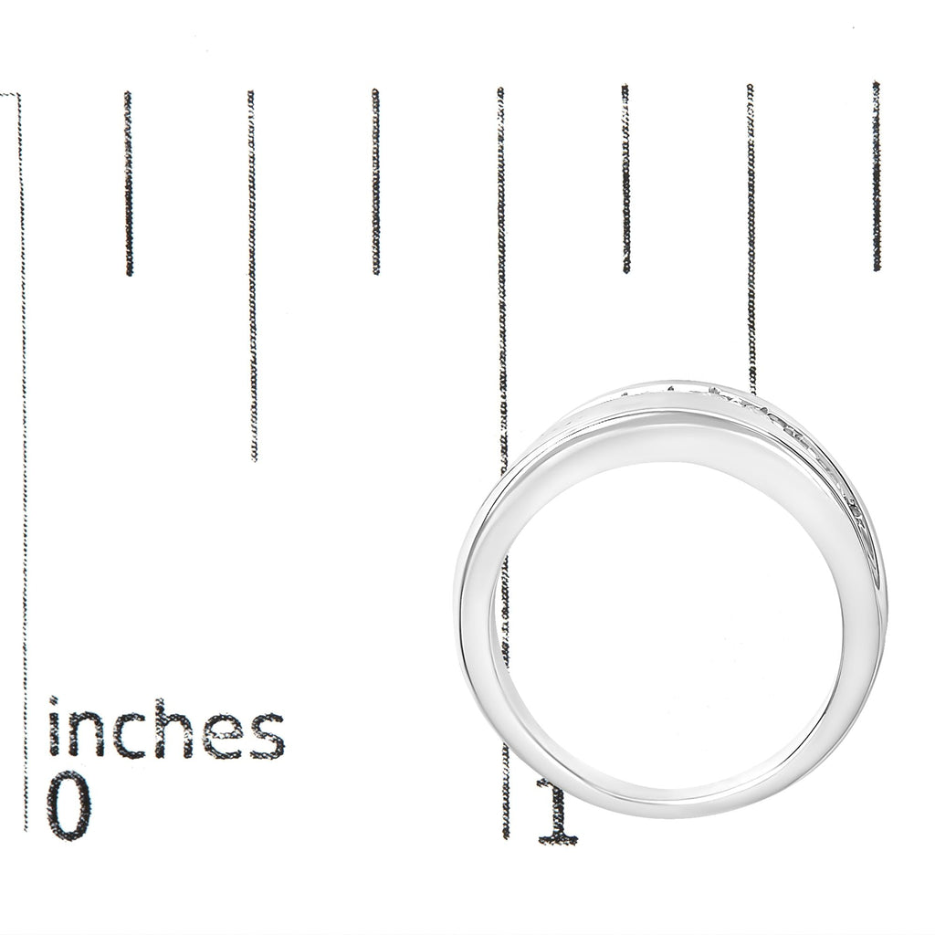 Anillo de plata de ley 925 para hombre con 9 diamantes de 1/2 quilates - Friggin Jewelry
