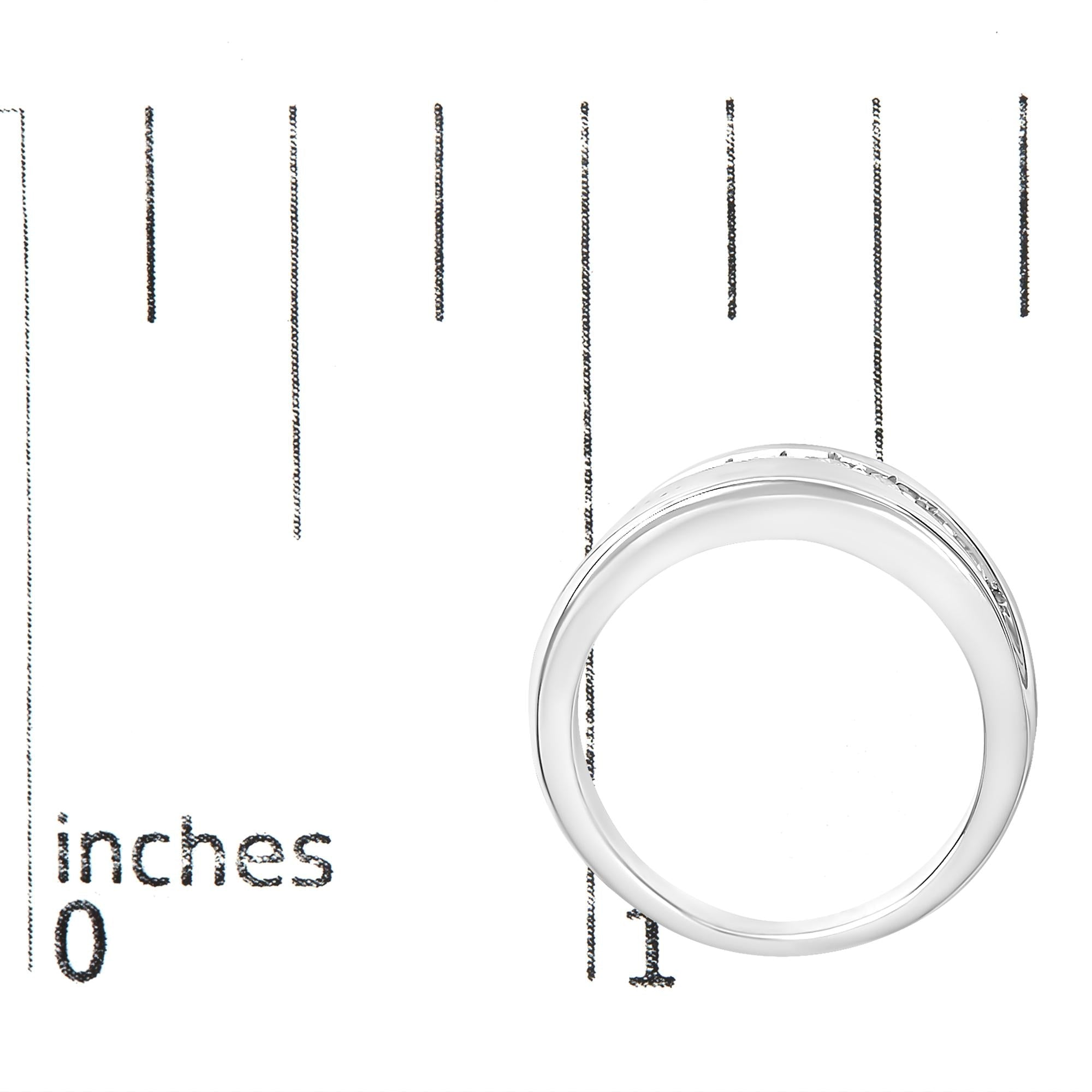 Anillo de plata de ley 925 para hombre con 9 diamantes de 1/2 quilates - Friggin Jewelry
