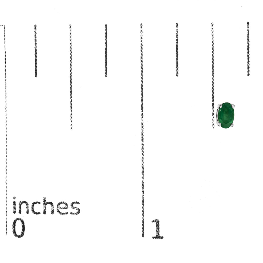 Pendientes de oro de 14 quilates con piedra de nacimiento de corte ovalado de 5 x 3 mm - Friggin Jewelry