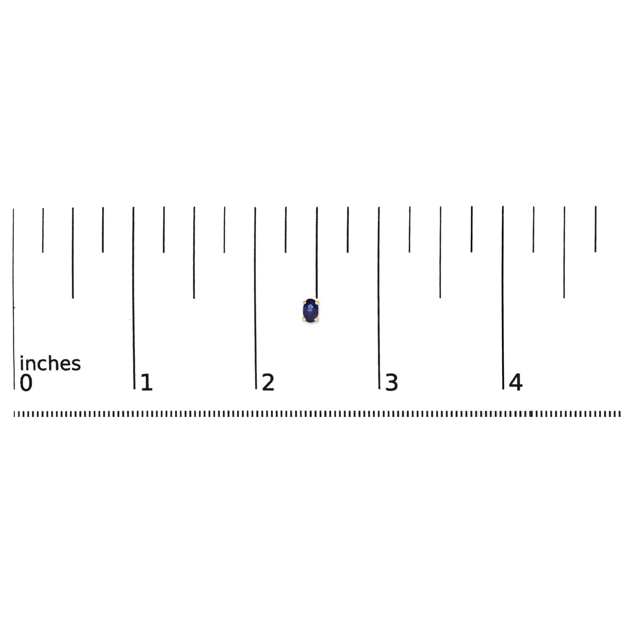 Pendientes de oro de 14 quilates con piedra de nacimiento de corte ovalado de 5 x 3 mm - Friggin Jewelry