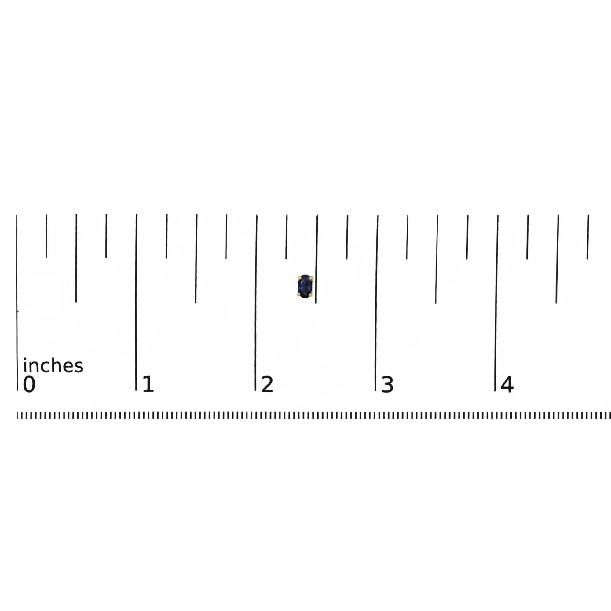 Pendientes de oro de 14 quilates con piedra de nacimiento de corte ovalado de 5 x 3 mm - Friggin Jewelry