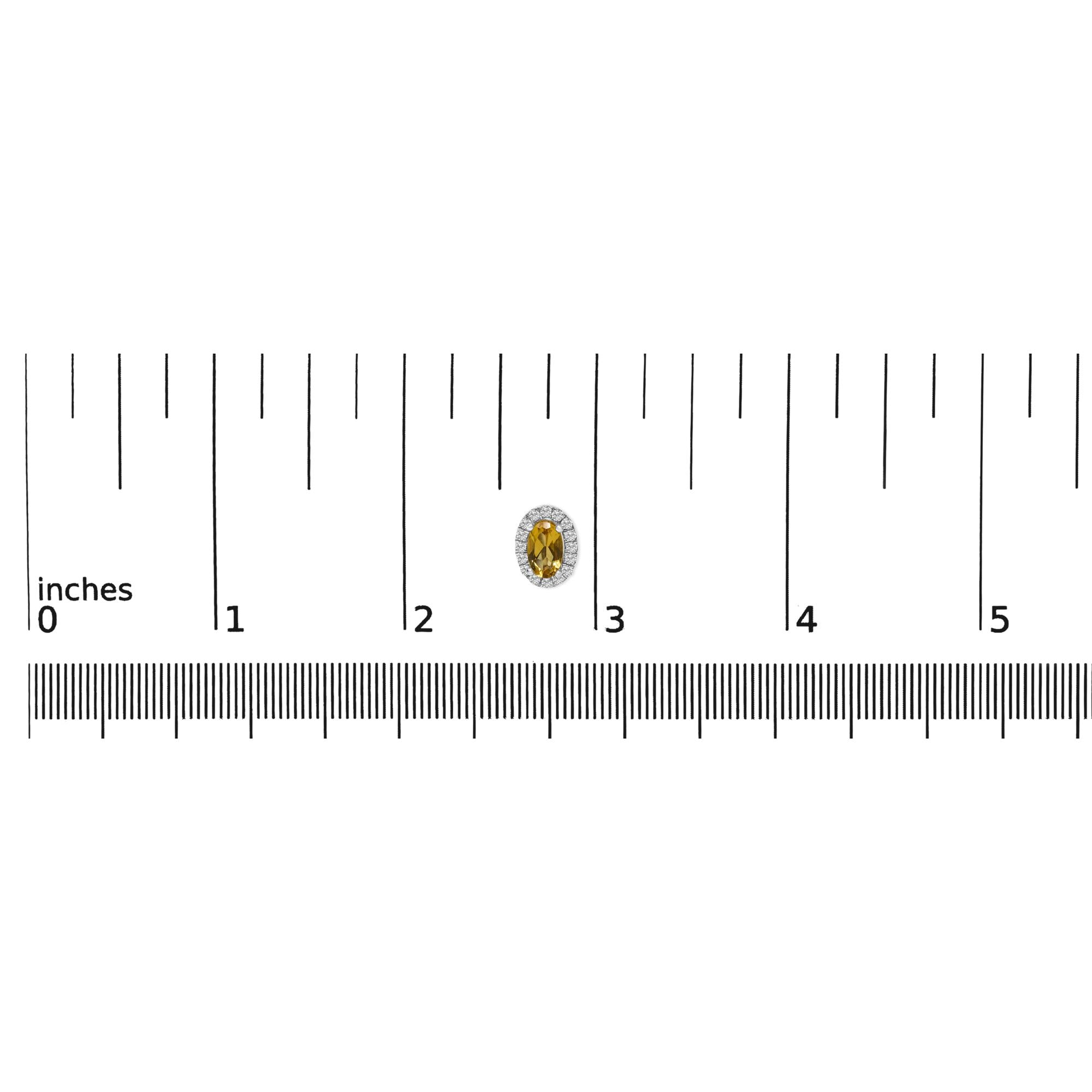 Orecchini a bottone con alone di diamanti e pietra portafortuna taglio ovale da 5x3 mm in oro bianco 10 carati (colore IJ, purezza I1-I2) - Friggin Jewelry