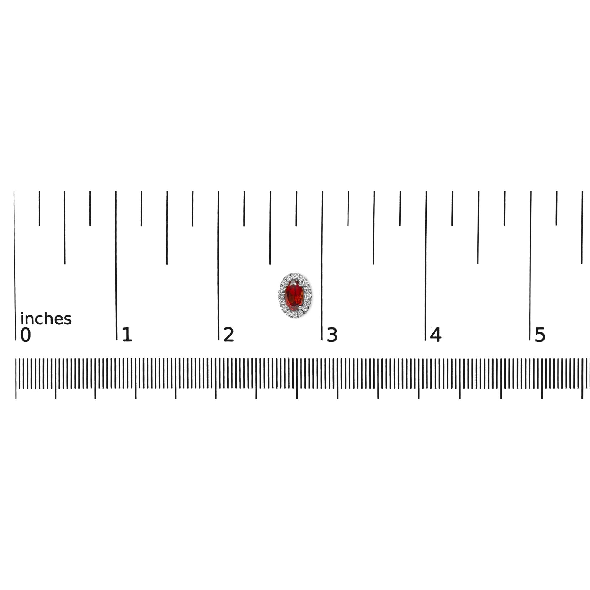 Orecchini a bottone con alone di diamanti e pietra portafortuna taglio ovale da 5x3 mm in oro bianco 10 carati (colore IJ, purezza I1-I2) - Friggin Jewelry