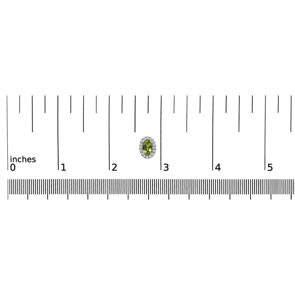 Orecchini a bottone con alone di diamanti e pietra portafortuna taglio ovale da 5x3 mm in oro bianco 10 carati (colore IJ, purezza I1-I2) - Friggin Jewelry