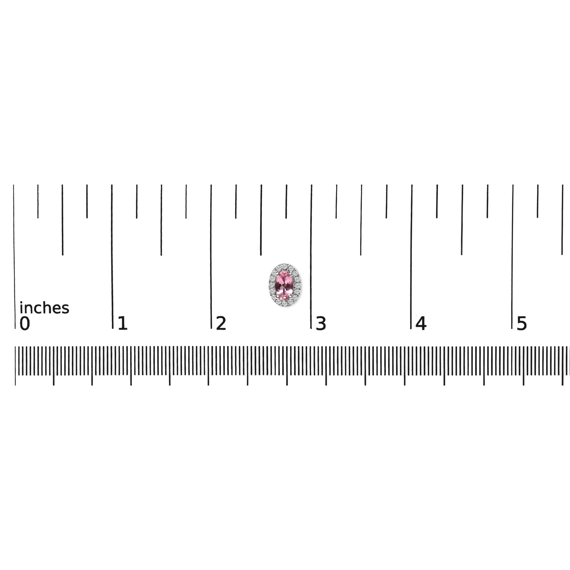 Orecchini a bottone con alone di diamanti e pietra portafortuna taglio ovale da 5x3 mm in oro bianco 10 carati (colore IJ, purezza I1-I2) - Friggin Jewelry