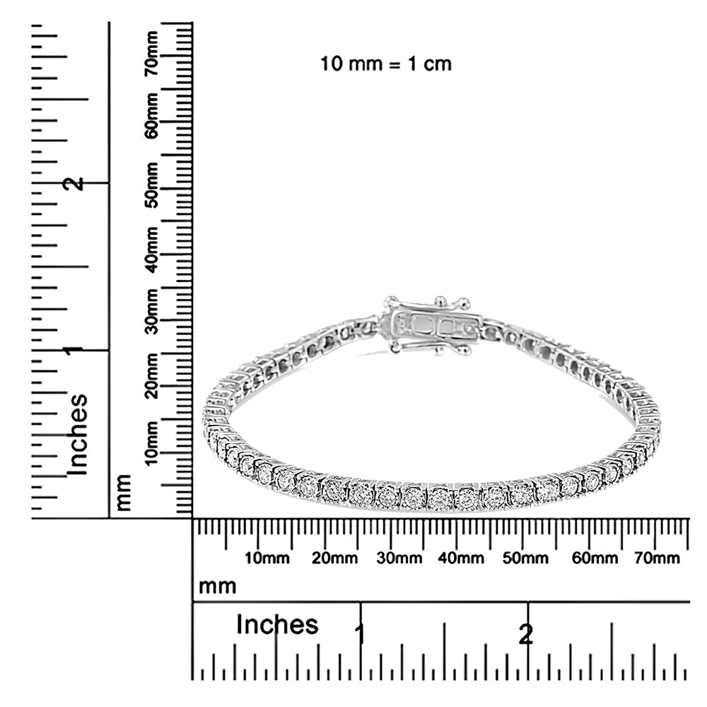 Bracciale tennis da 7" in oro bianco 14 carati con diamanti taglio brillante coltivati ​​in laboratorio da 2,0 ct (colore FG, purezza VS2-SI1) - Friggin Jewelry