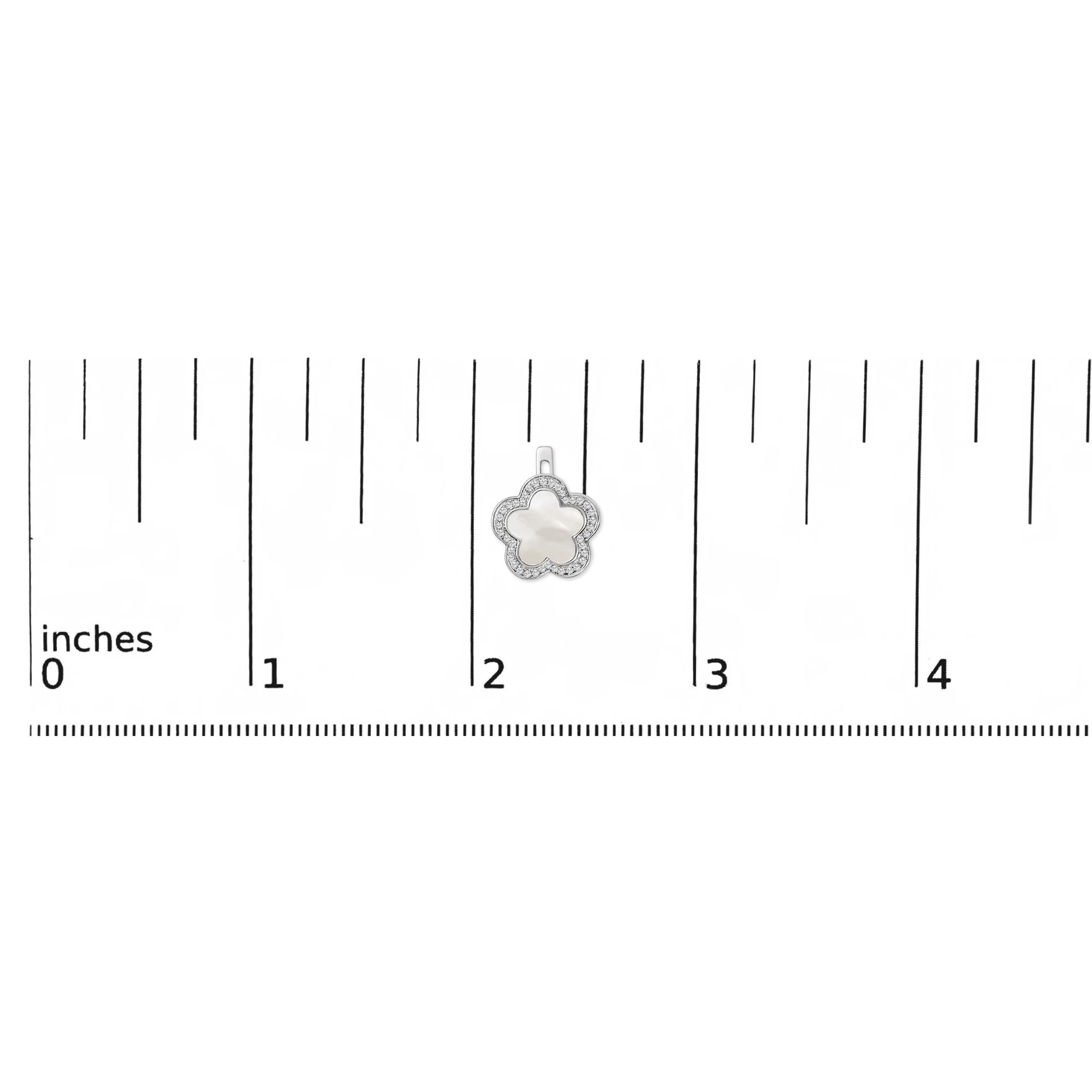 14K White Gold Mother of Pearl and 1/5 Cttw Diamond Halo Star Stud Earrings - Friggin Jewelry Premium