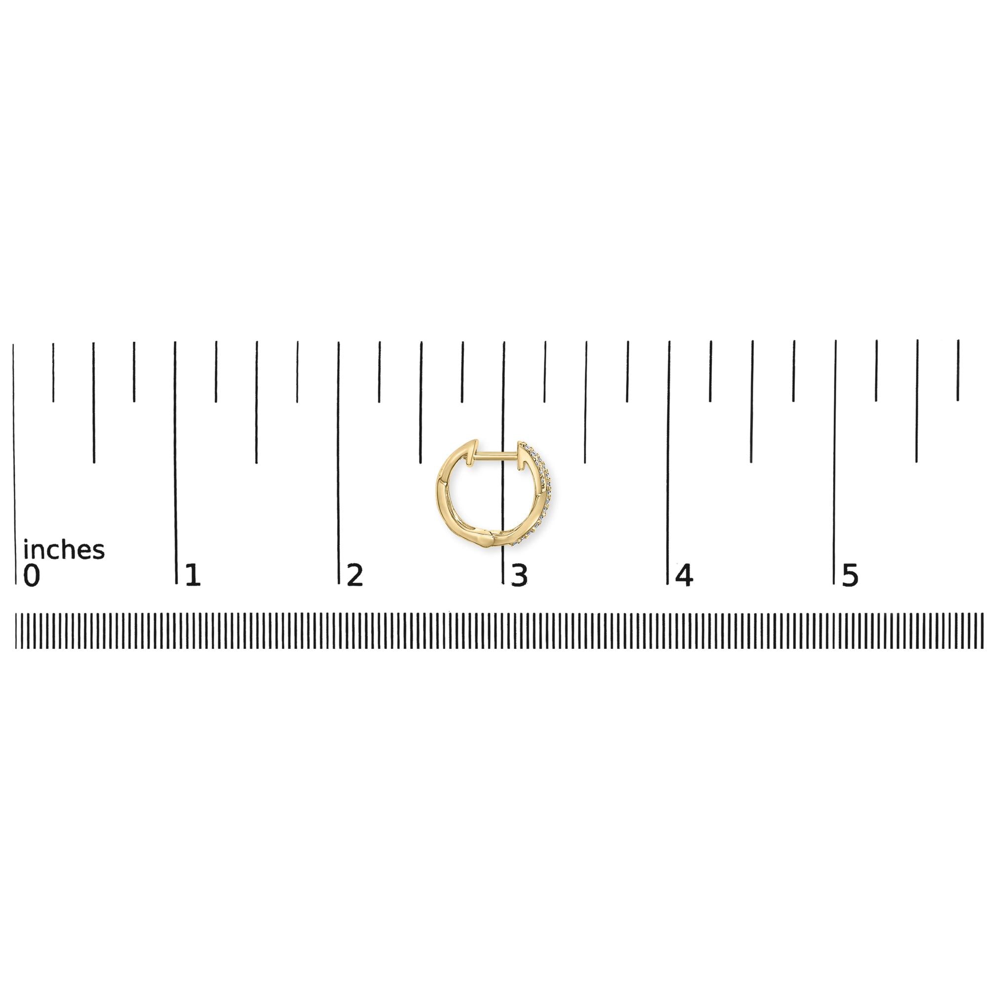 14K Yellow Gold 1/3 Cttw Diamond Criss Cross Huggie Hoop Earrings (G-H Color, SI2-I1 Clarity) - Friggin Jewelry