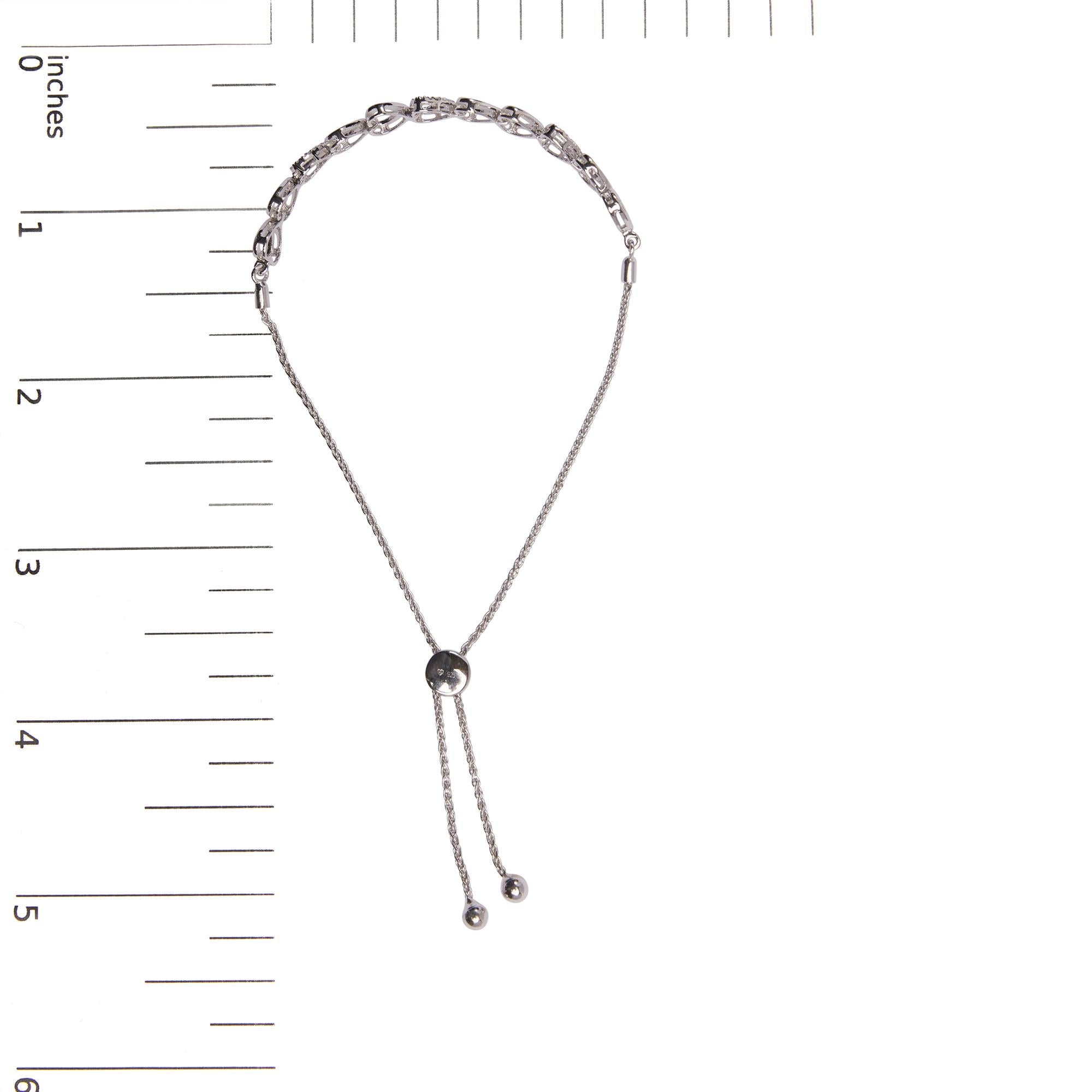 Pulsera bolo de eslabones de corazón con diamantes de 1/10 quilates en plata de ley 925 (color IJ, claridad I2-I3) - Friggin Jewelry