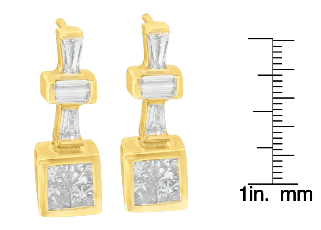 Orecchini a cerchio in oro giallo 14 carati con diamanti da 1/3 ct (GH, VS1-VS2) - Friggin Jewelry