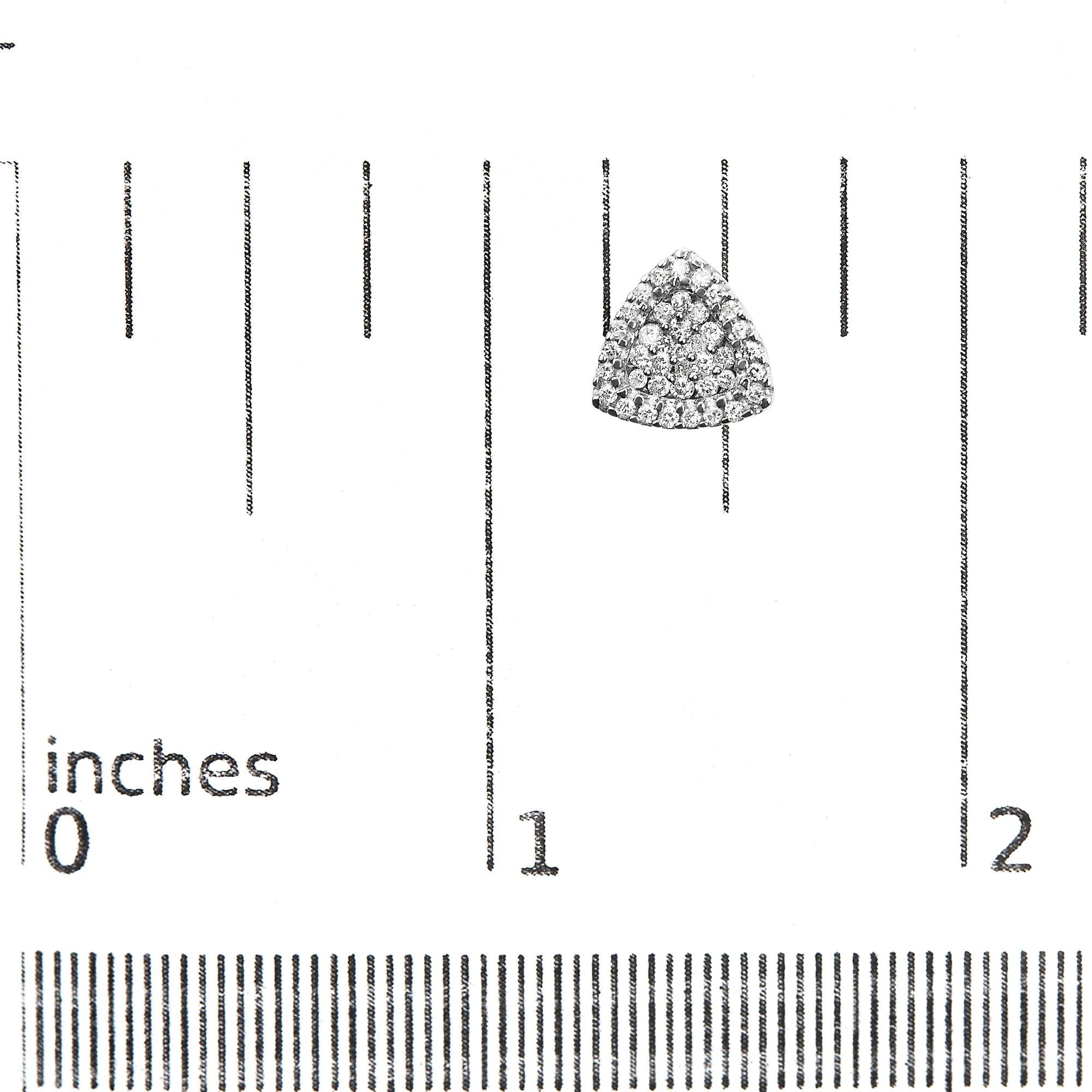 14K White Gold 1/2 cttw Trillion Shaped Diamond Stud Earrings (H-I Clarity, SI2-I1 Color) - Friggin Jewelry