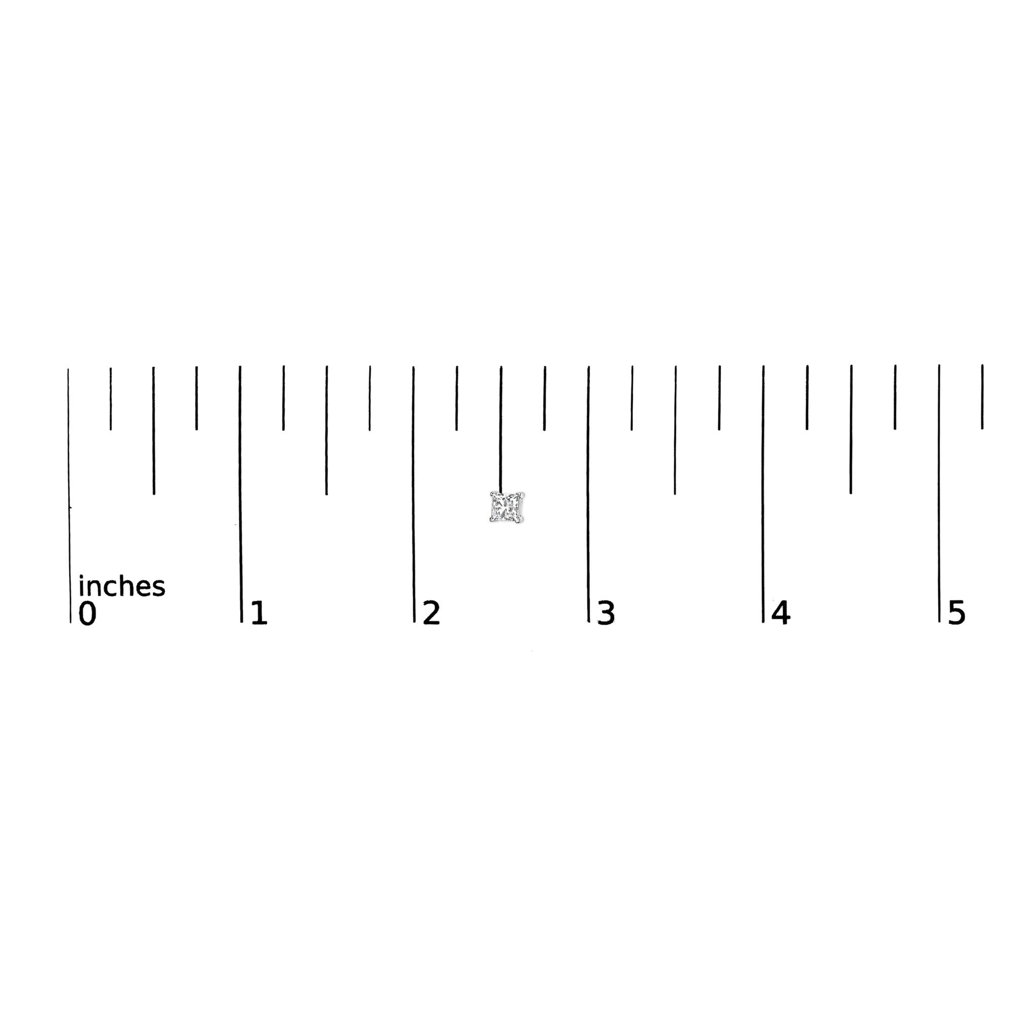 14K White Gold Princess Cut Lab-Grown Diamond Solitaire Stud Earrings (F-G Color, VS2-SI1 Clarity) - Friggin Jewelry