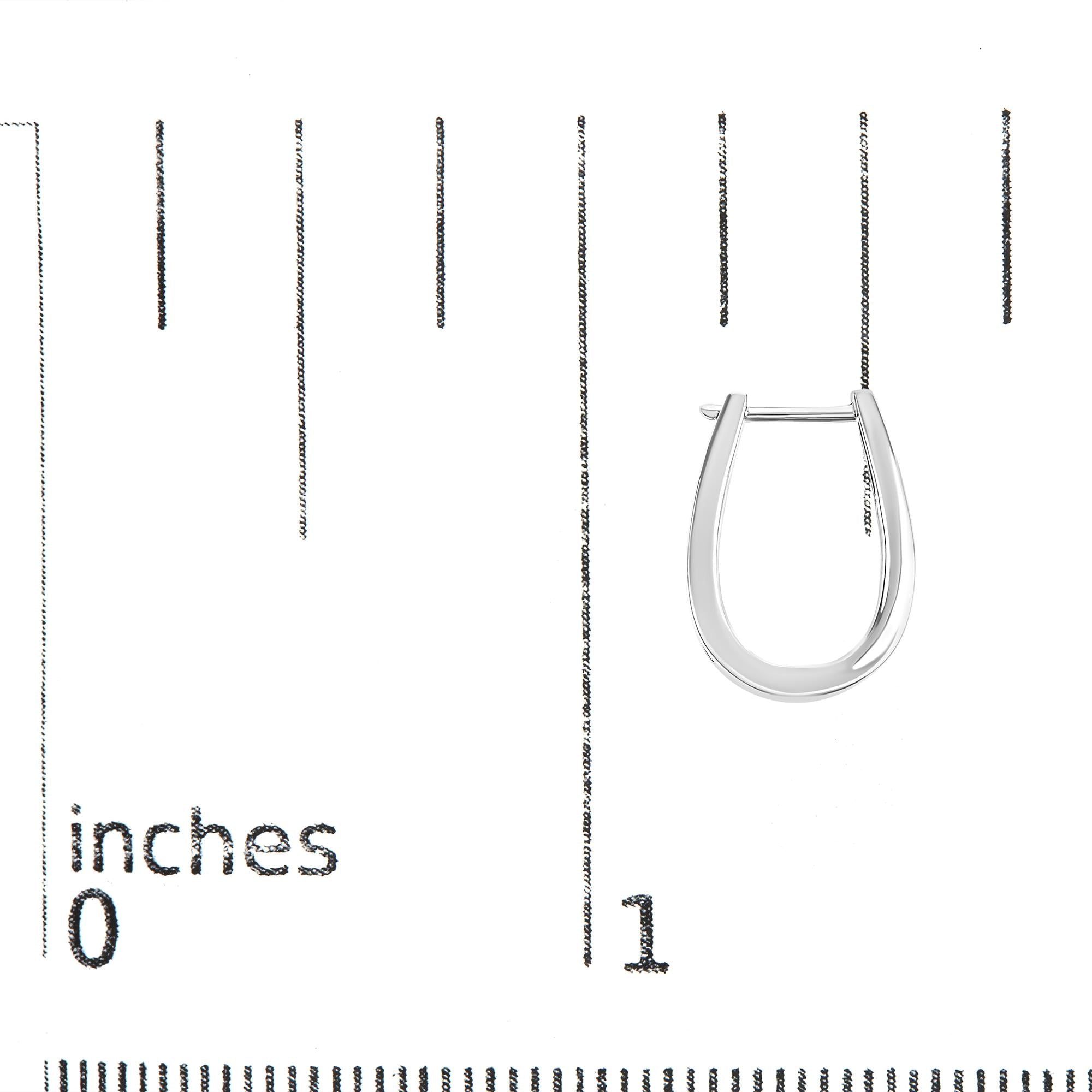 Orecchini a cerchio in oro 14 carati con diamanti taglio brillante da 1/4 carati incastonati a canale (colore HI, purezza I1-I2) - Friggin Jewelry