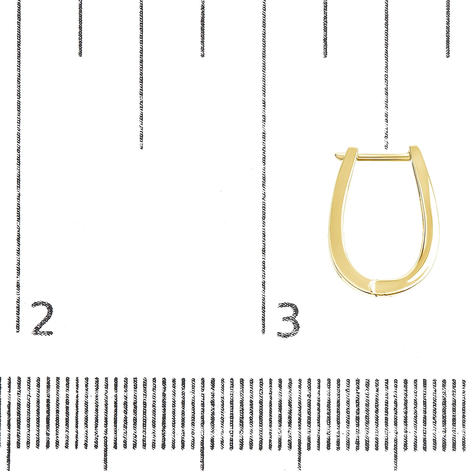 Orecchini a cerchio in oro 14 carati con diamanti taglio brillante da 1/4 carati incastonati a canale (colore HI, purezza I1-I2) - Friggin Jewelry