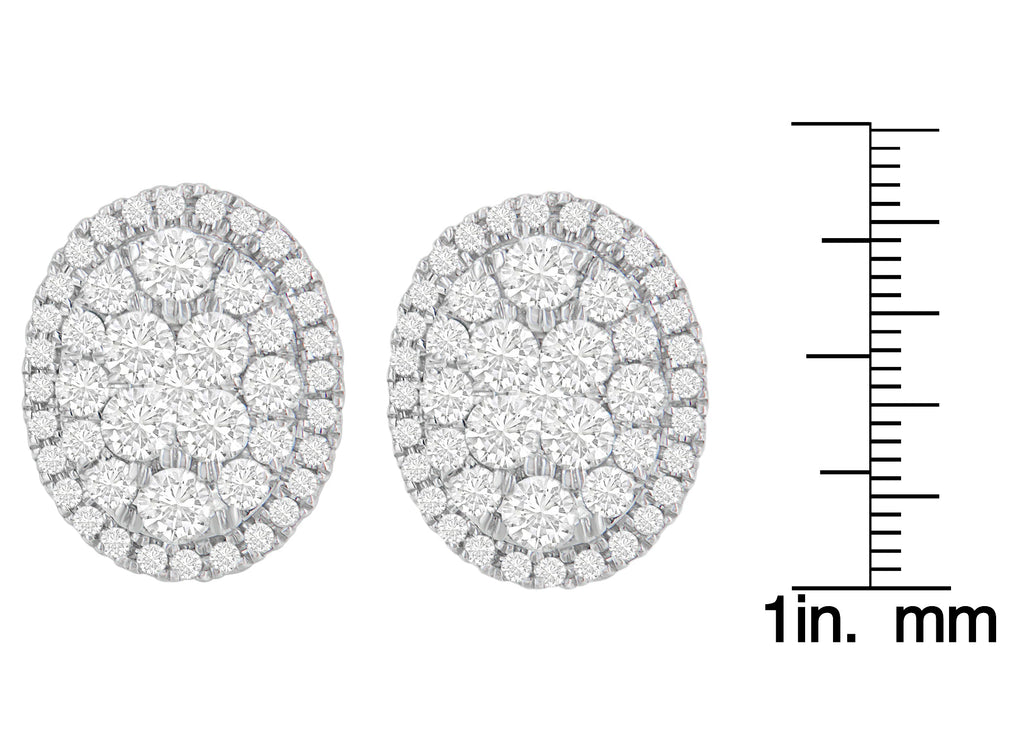 Orecchini in oro giallo 14 carati con diamanti taglio rotondo da 1 3/4 ct (HI, I1-I2) - Friggin Jewelry