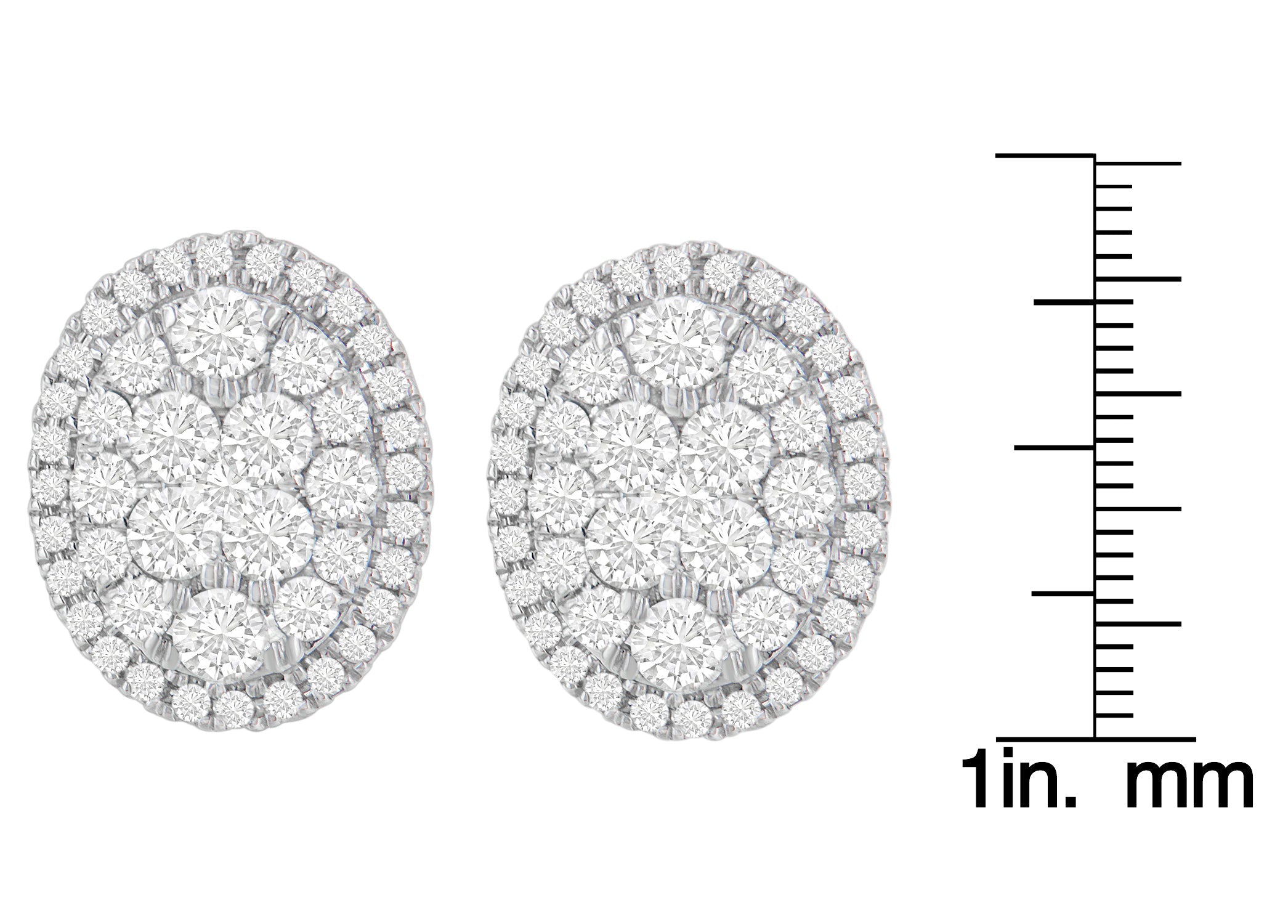 14K Yellow Gold 1 3/4 cttw Round Cut Diamond Earrings (H-I, I1-I2) - Friggin Jewelry