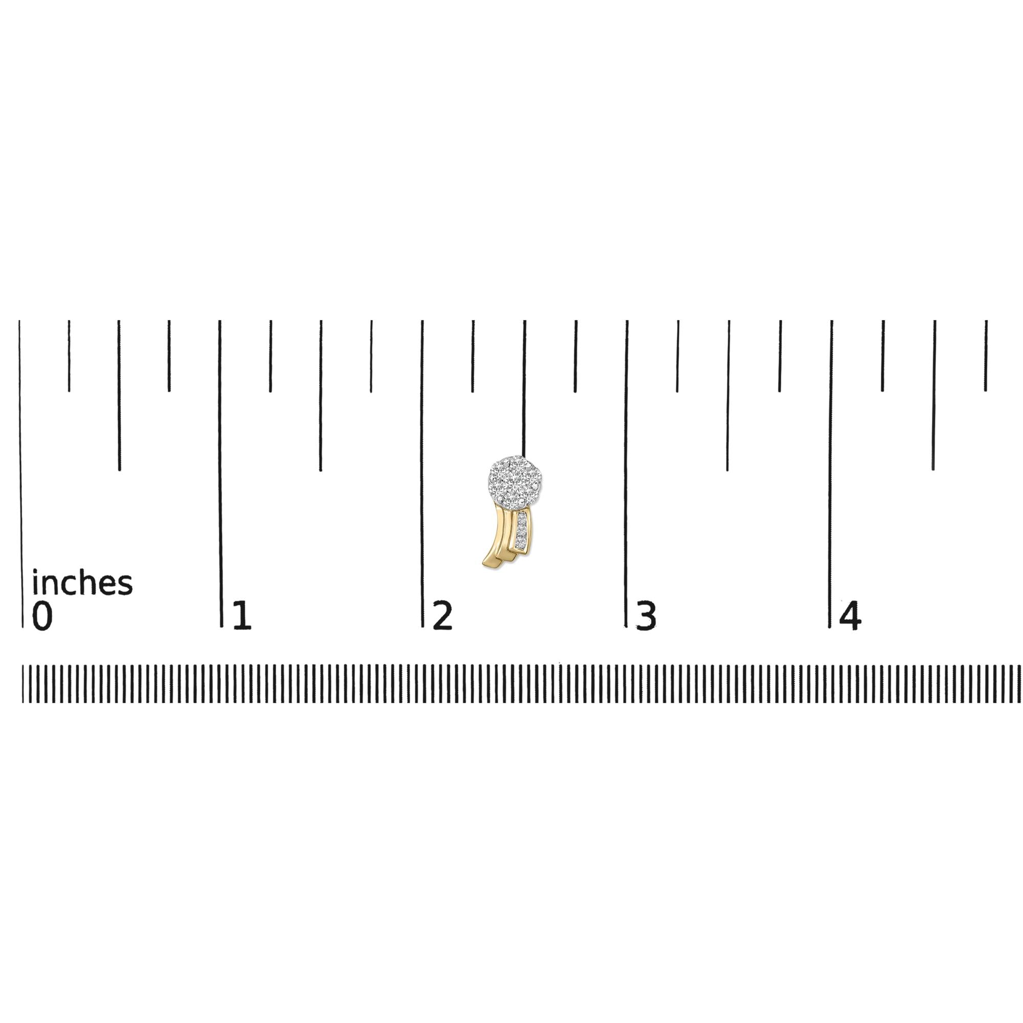 Pendientes de oro amarillo de 14 quilates con diamantes de talla redonda de 7/8 ct (IJ, SI1-SI2) - Friggin Jewelry