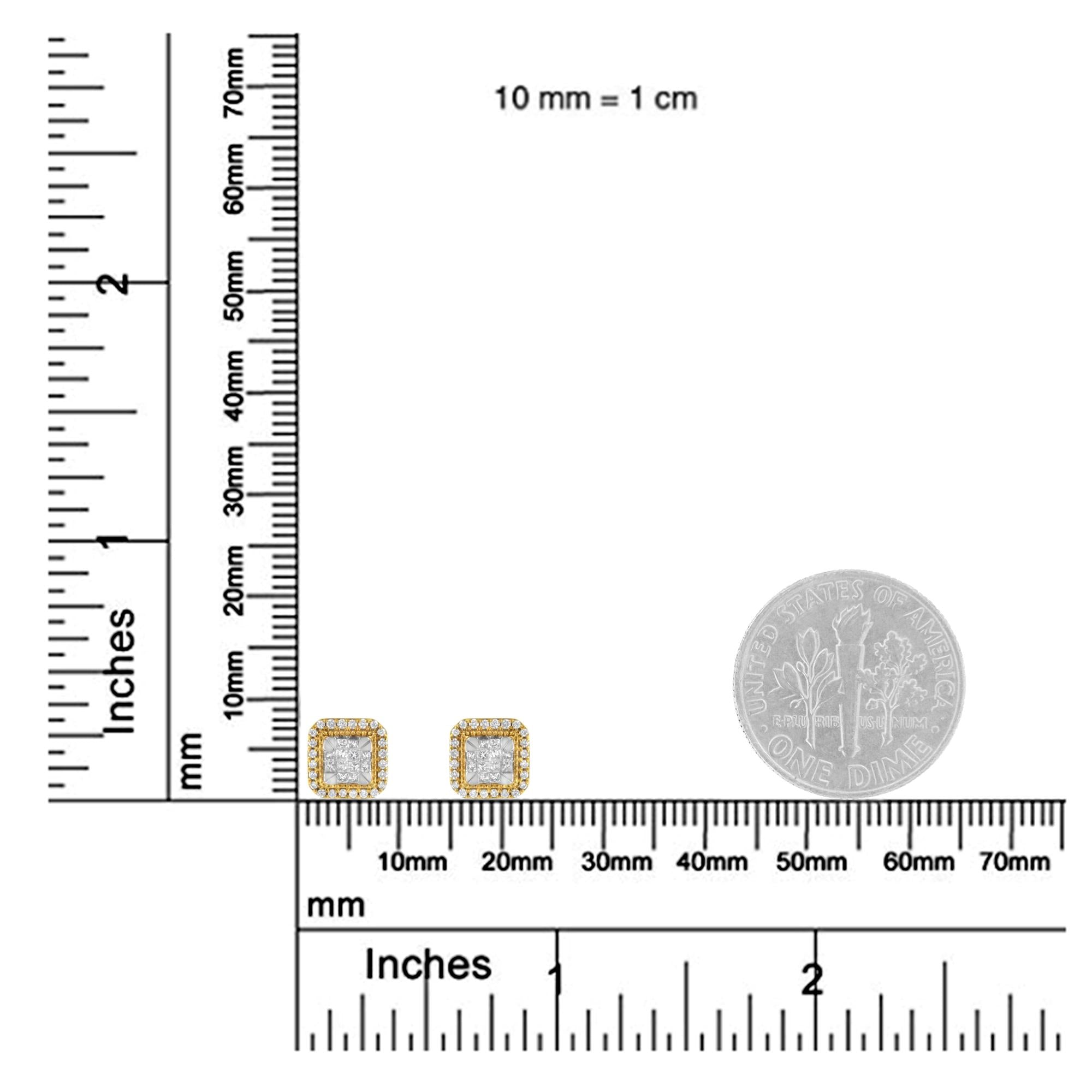10KT Yellow Gold Diamond Stud Earrings (1/2 cttw, H-I Color, SI2-I1 Clarity) - Friggin Jewelry