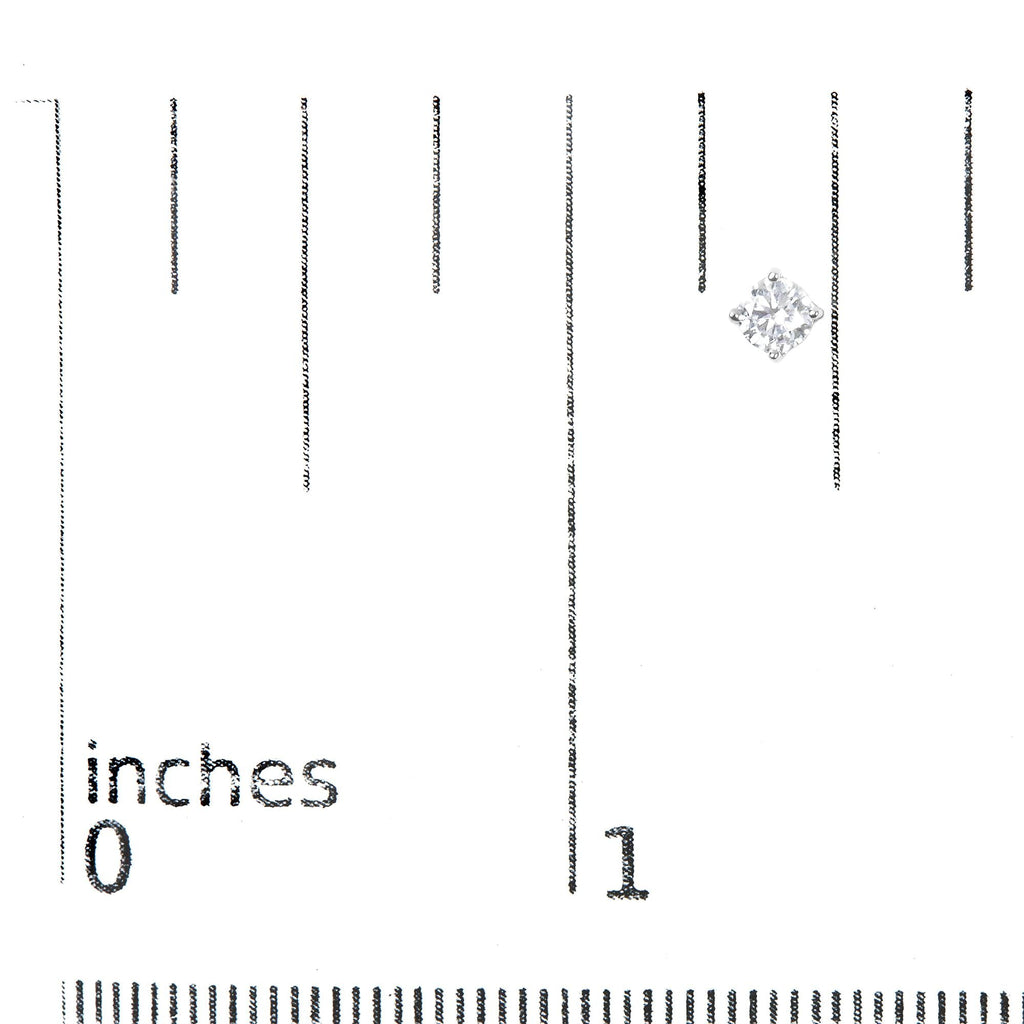 Orecchini a bottone solitario classici a 4 punte con diamanti rotondi coltivati ​​in laboratorio in argento sterling 925 (colore FG, purezza VS1-VS2) - Friggin Jewelry
