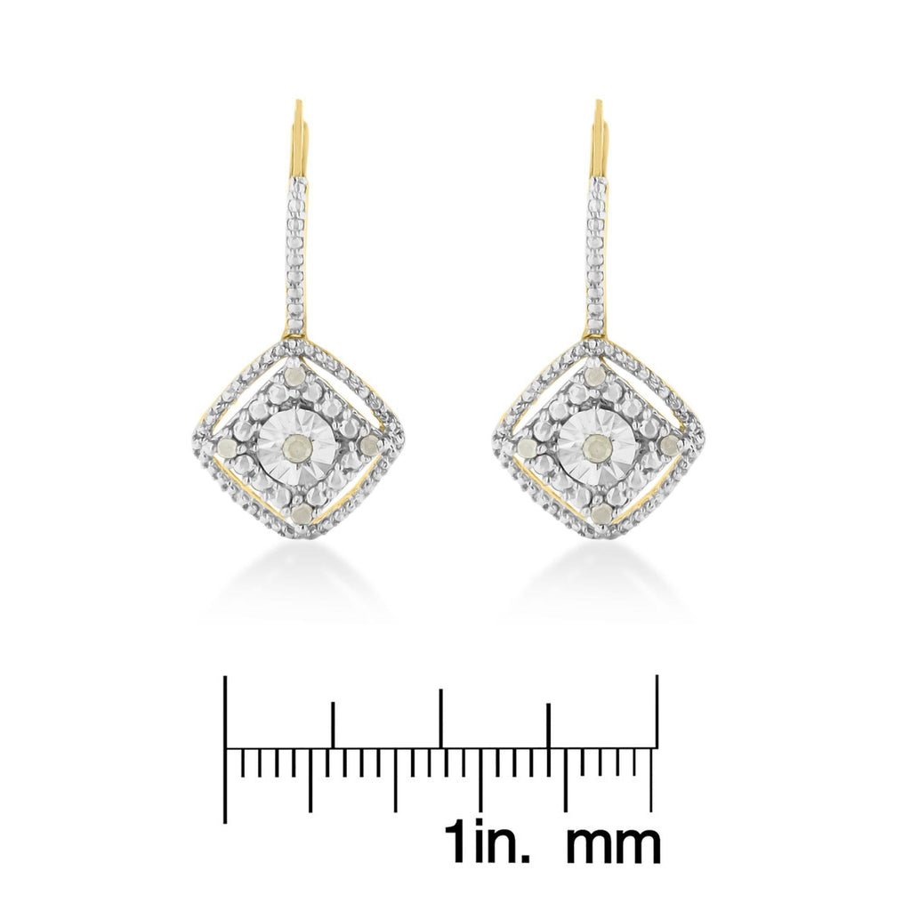Pendiente colgante de plata de ley con diamante rosa (0,25 cts, color IJ, claridad I2-I3) - Friggin Jewelry