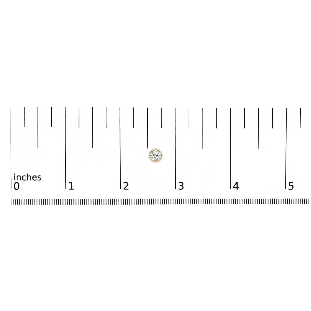14K Gold Lab Grown Diamond Screw-Back Classic Bezel Solitaire Stud Earrings (G-H Color, VS2-SI1 Clarity) - Friggin Jewelry