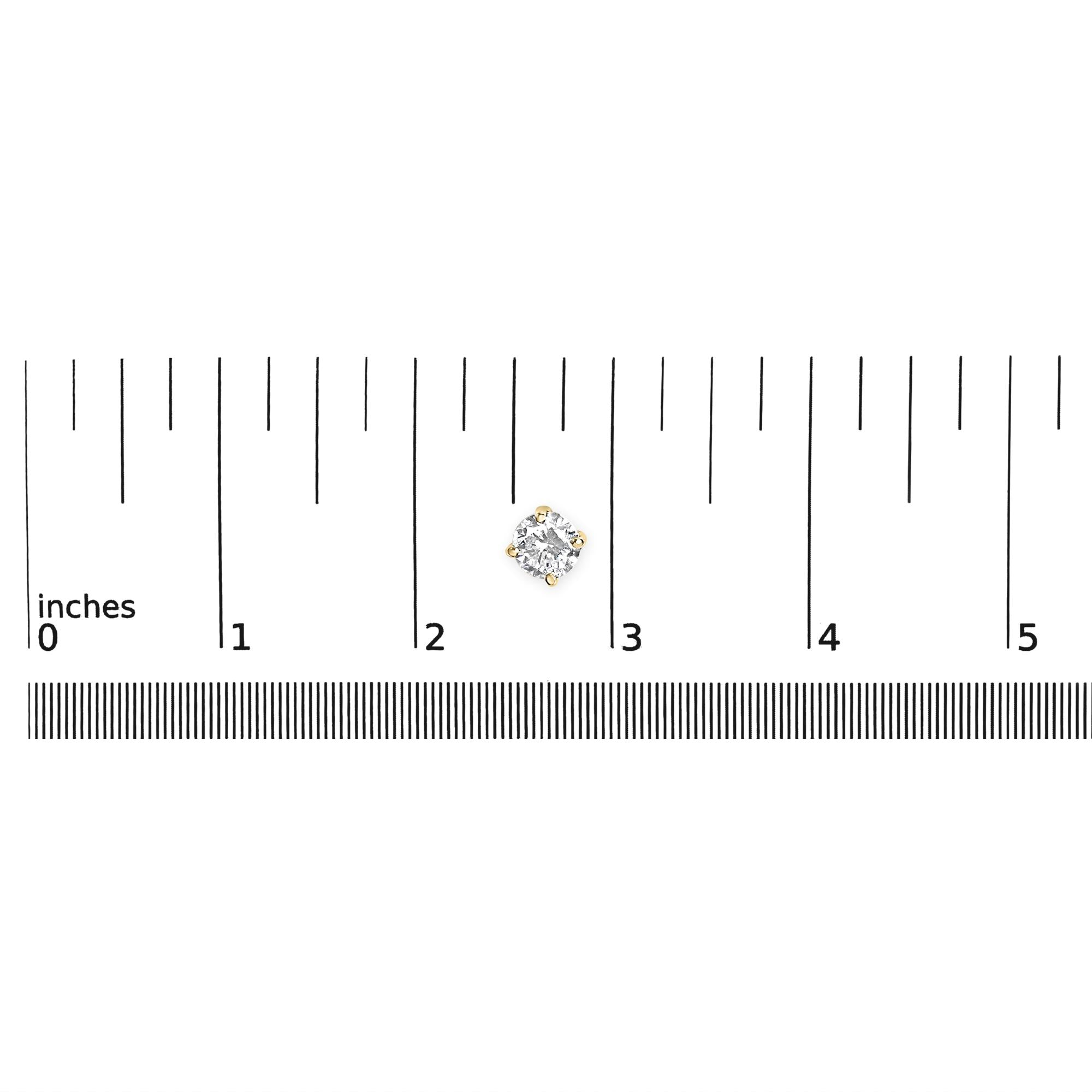 14K Gold 1/2 Cttw Round Lab Grown Diamond Solitaire Stud Earrings - Friggin Jewelry