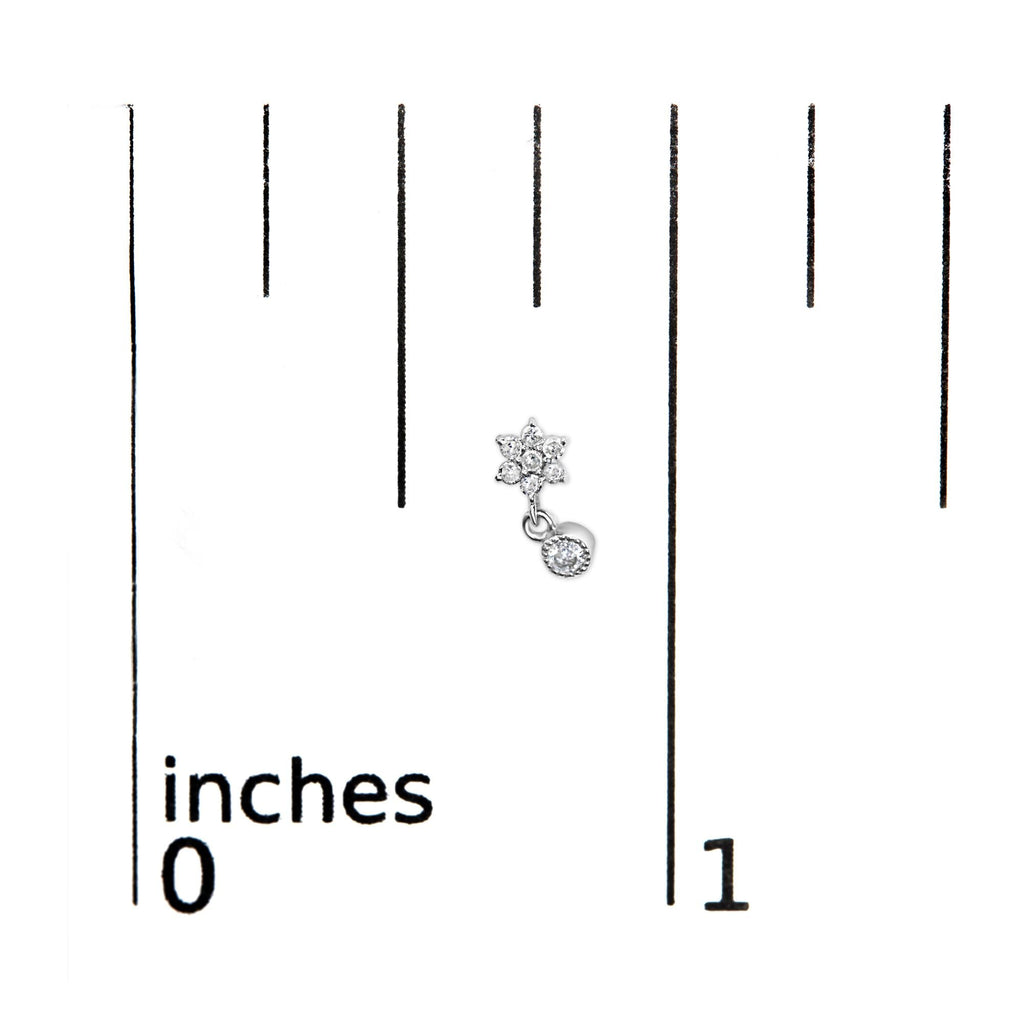 Orecchini pendenti a forma di stella con diamanti da 1/10 ct in argento sterling .925 (colore IJ, purezza I2-I3) - Friggin Jewelry